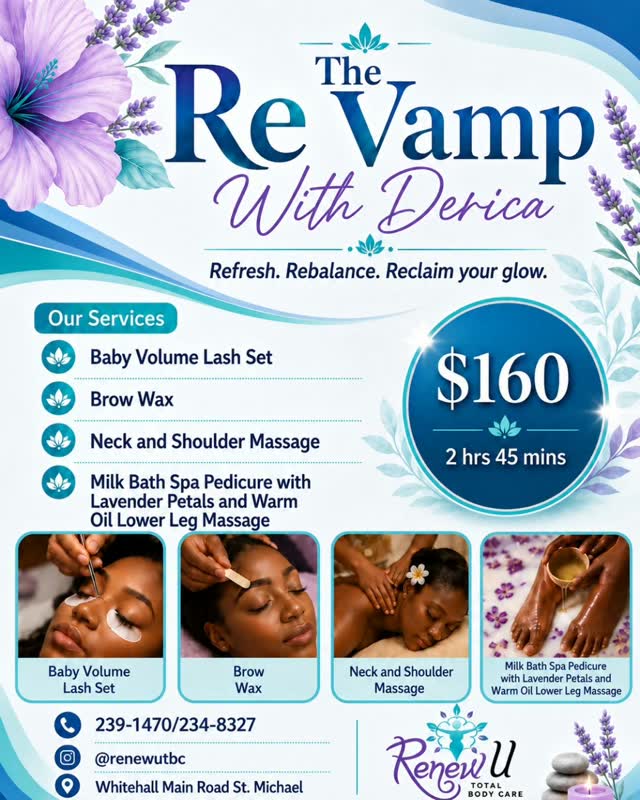 The ReVamp With Derica – Full Beauty & Wellness Package for $160