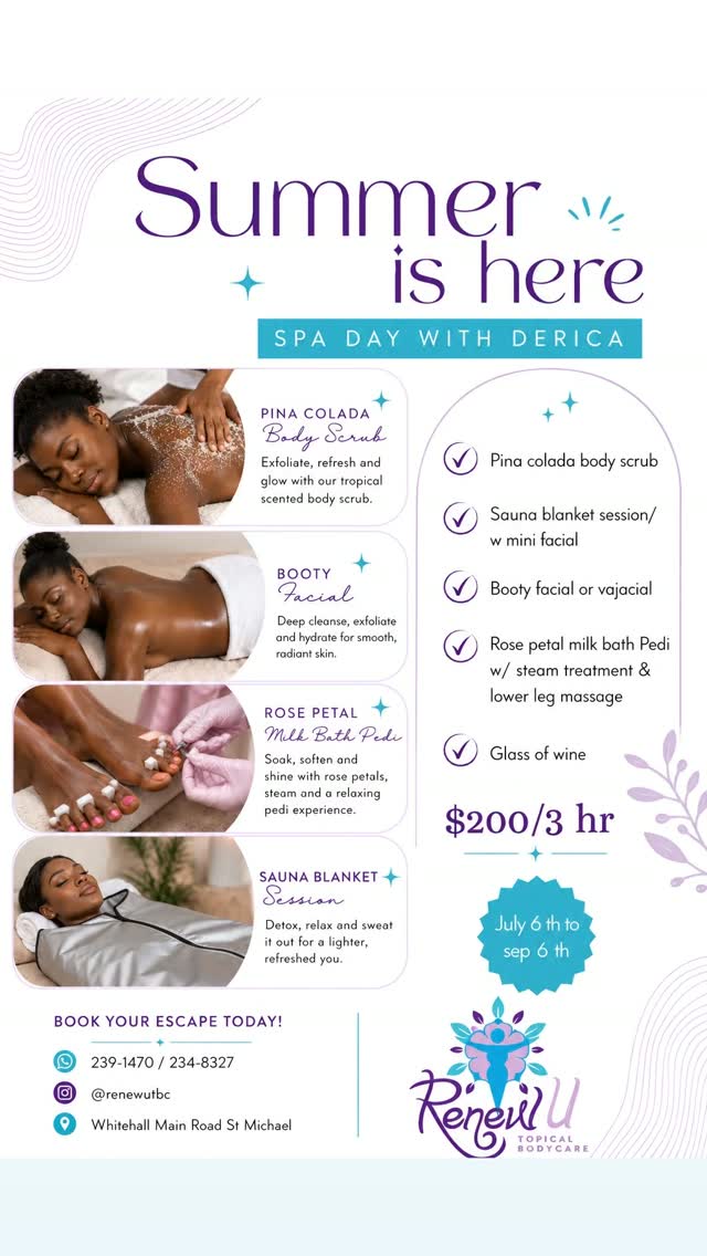 Summer Spa Day Package with Derica – $200 for 3 Hours