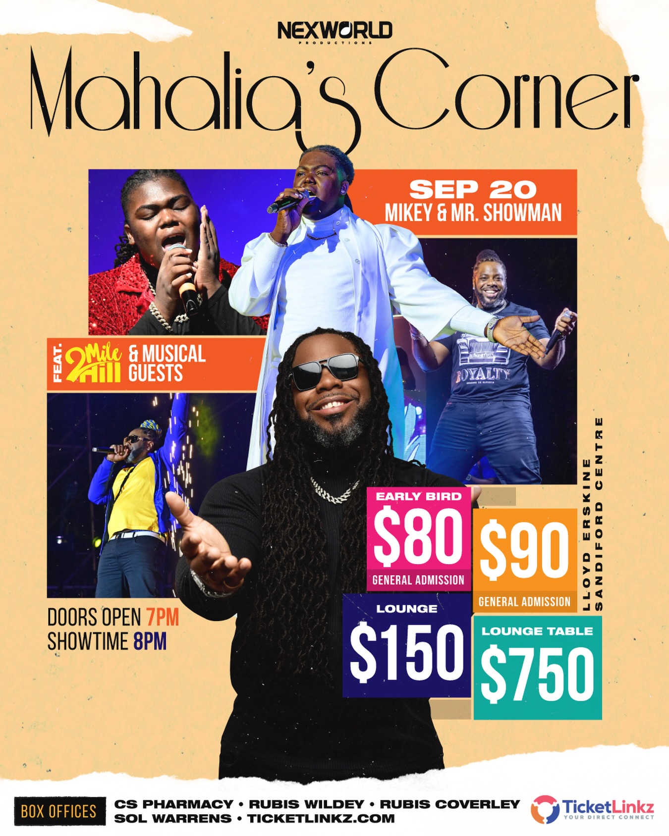 Mahalia's Corner: Mikey & Mr. Showman Live – Sep 20 at Lloyd Erskine Sandiford Centre