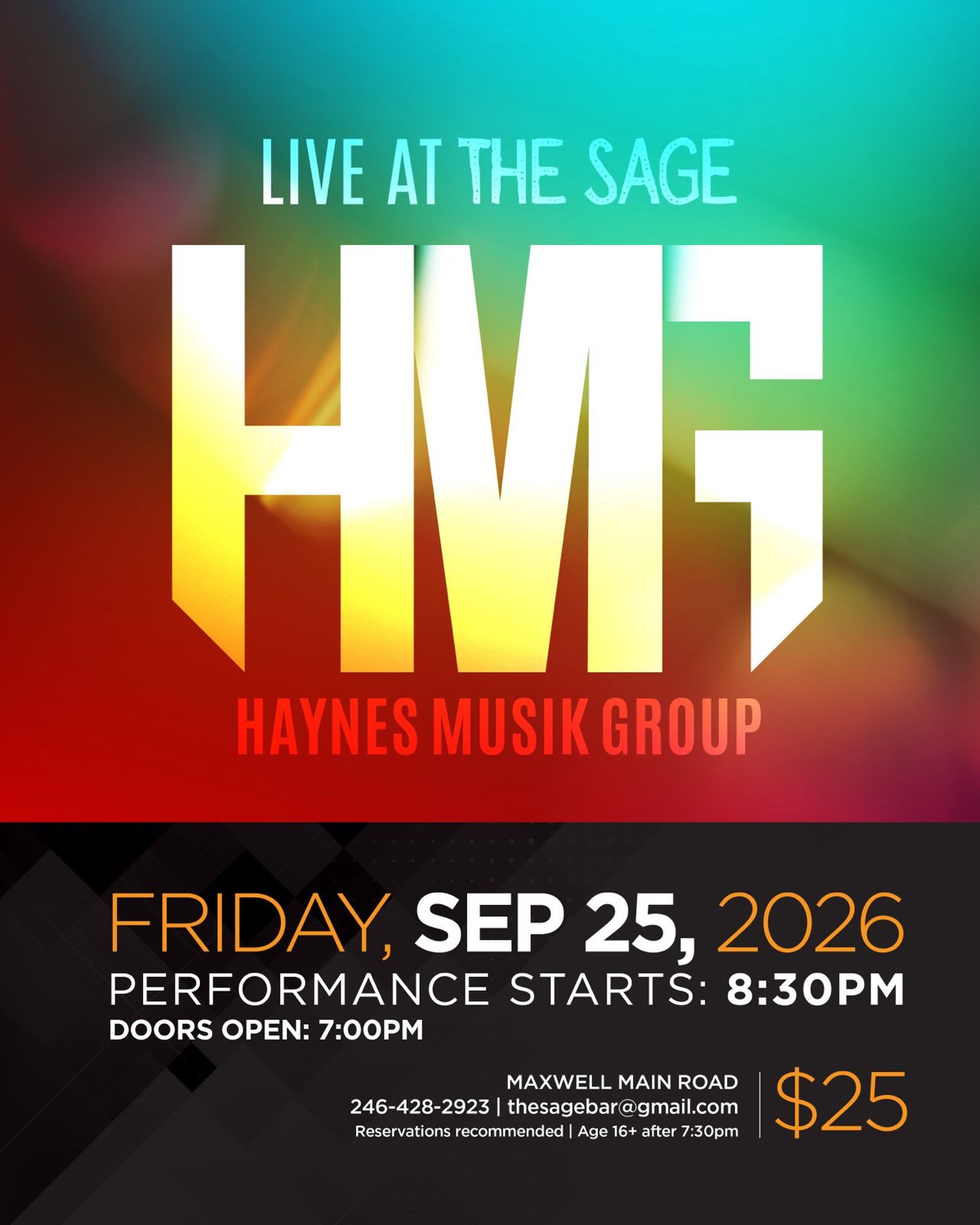 Haynes Musik Group Live at The Sage Bar & Stage