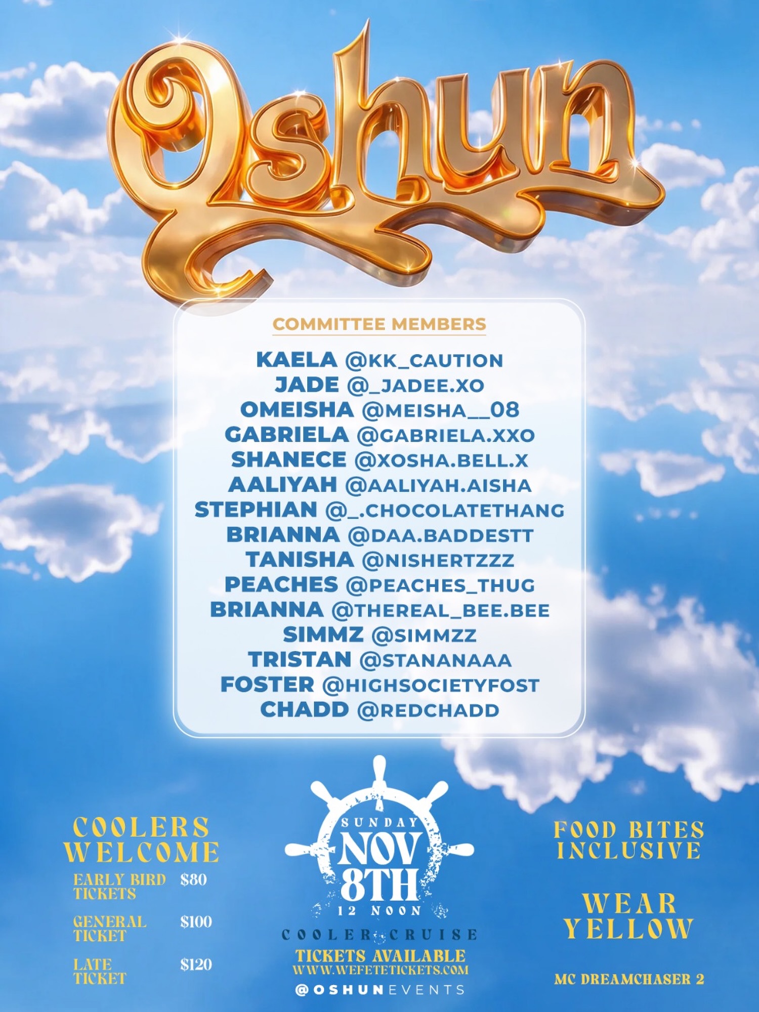OSHUN: The International Cooler Boat Ride – Early Bird Tickets from $80