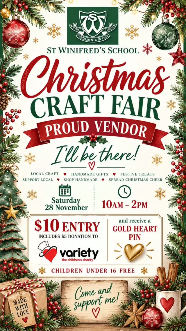 St Winifred's School Christmas Craft Fair – Cher Designs & Art Vendor