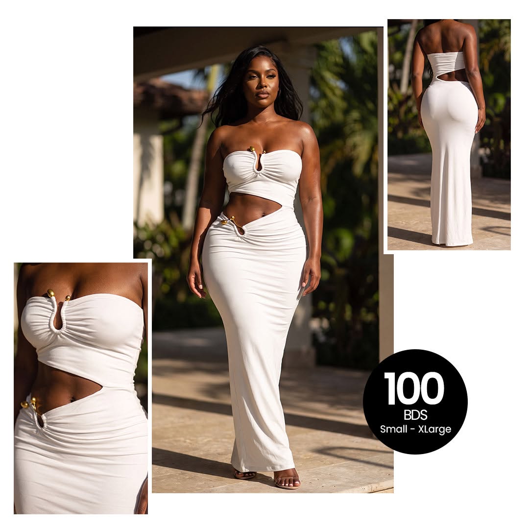 Goddess Cutout Maxi Dress – $100 BDS | Sizes S–XL