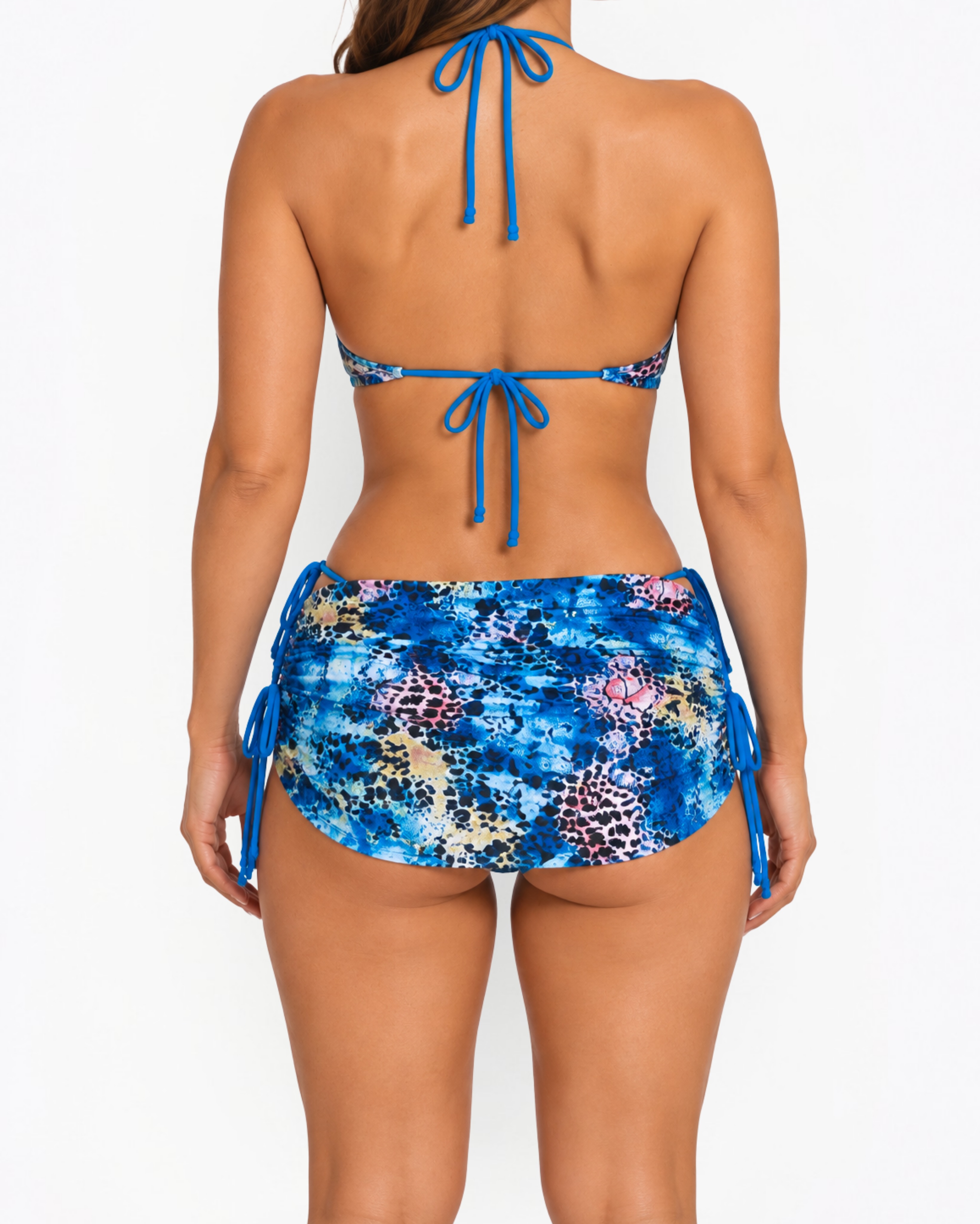 Blue Animal Print 3-Piece Swimwear Set – $70 BDS