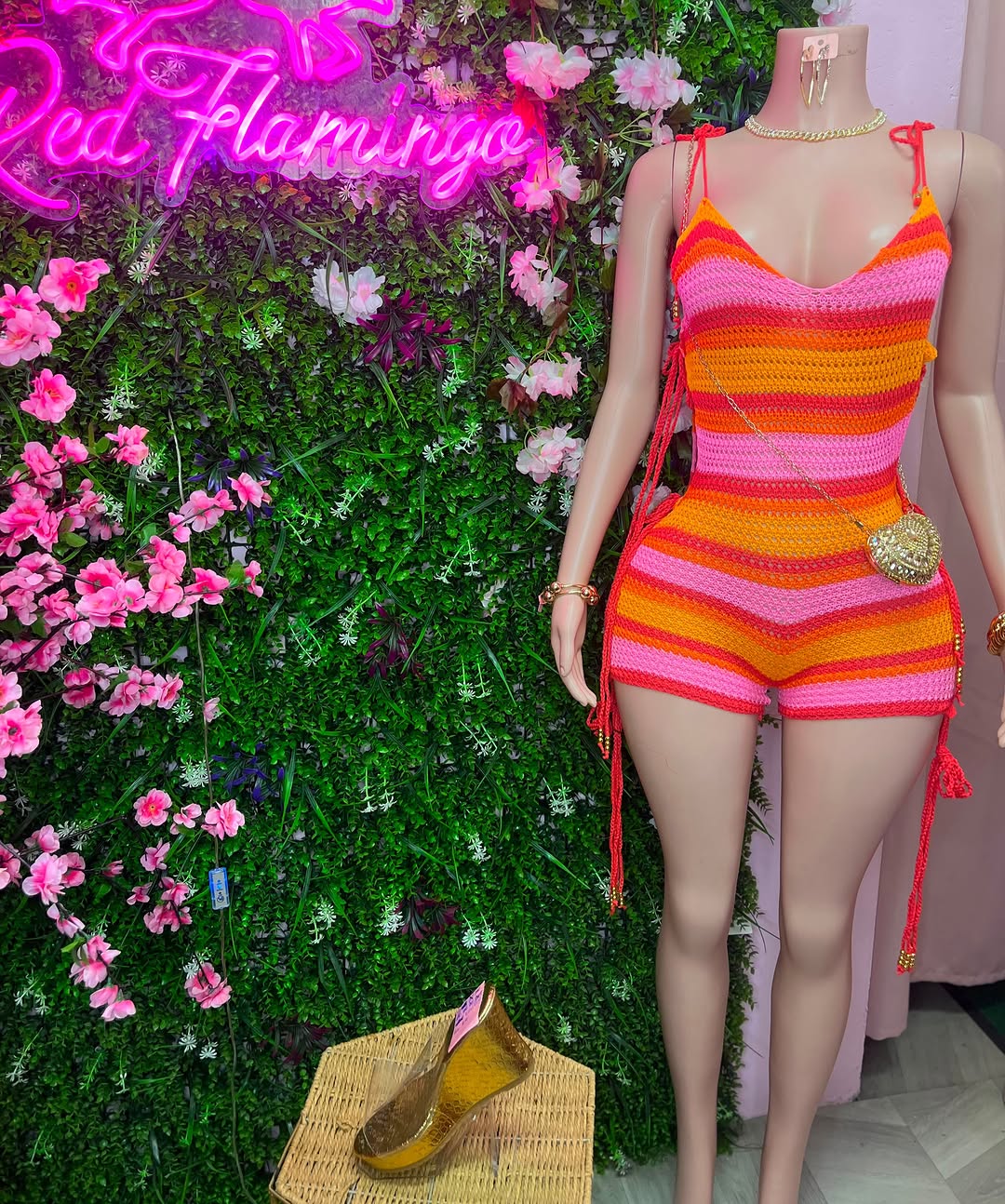 Dove Crochet Romper – $135 | Shop Red Flamingo