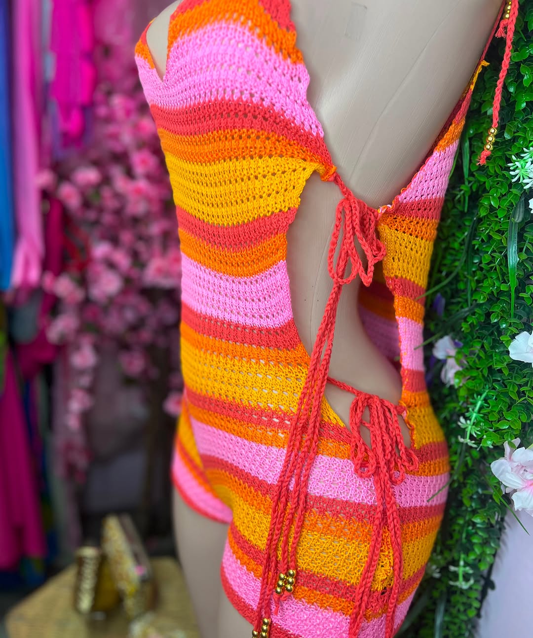 Dove Crochet Romper – $135 | Shop Red Flamingo