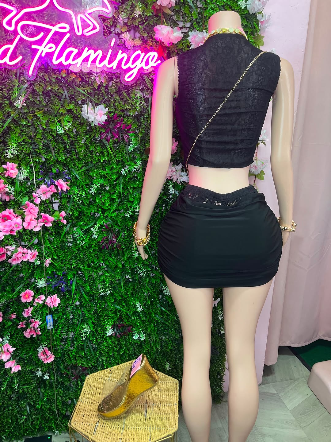 Astria Lace Corset & Becca Lace Tights – $75 Each at Red Flamingo