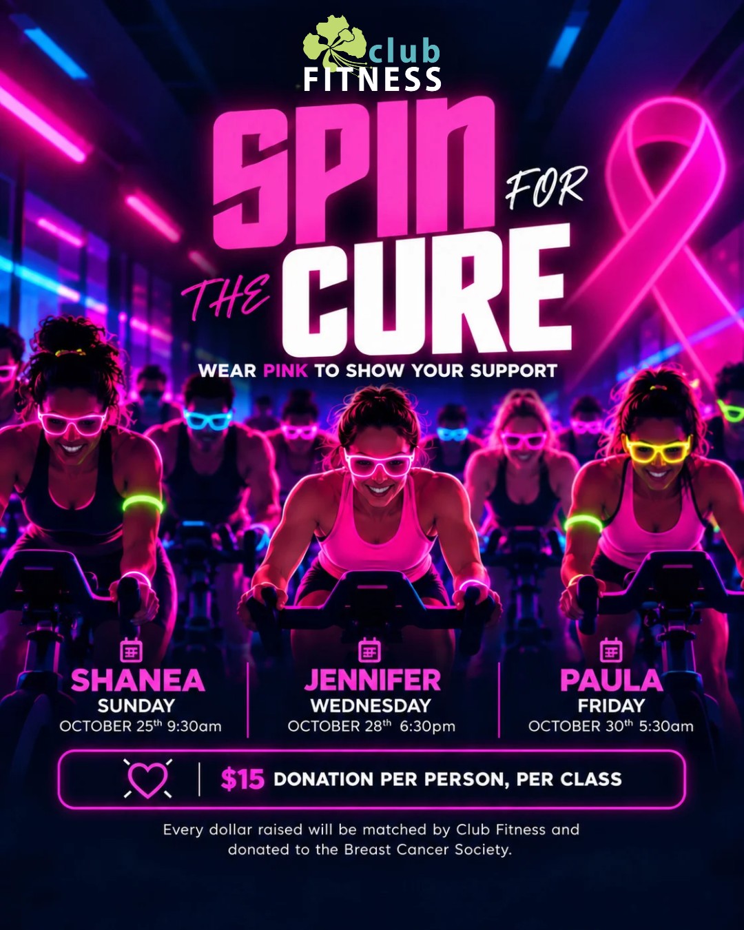 Spin for the Cure – Charity Spin Classes for Breast Cancer Awareness