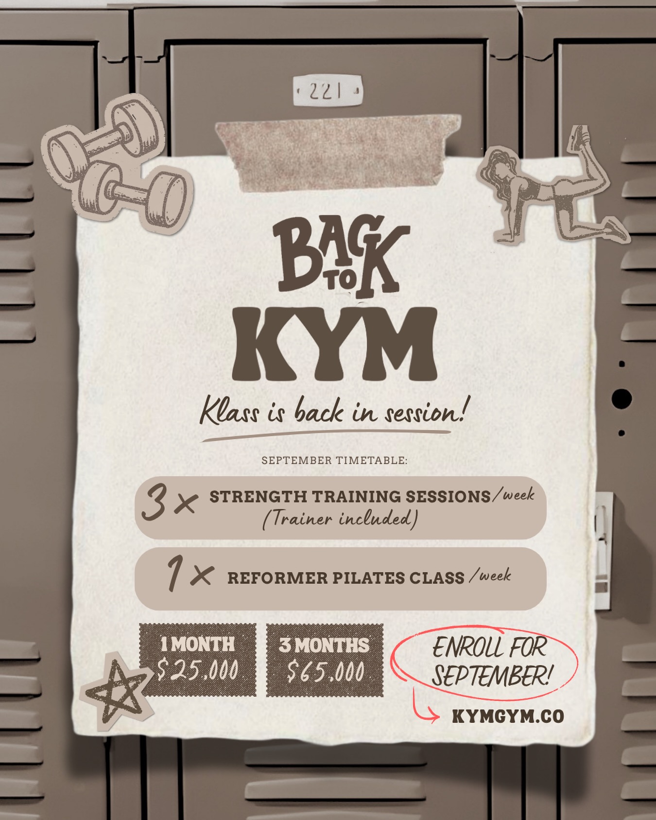 Back to KYM – September Combo Package: Strength Training + Reformer Pilates