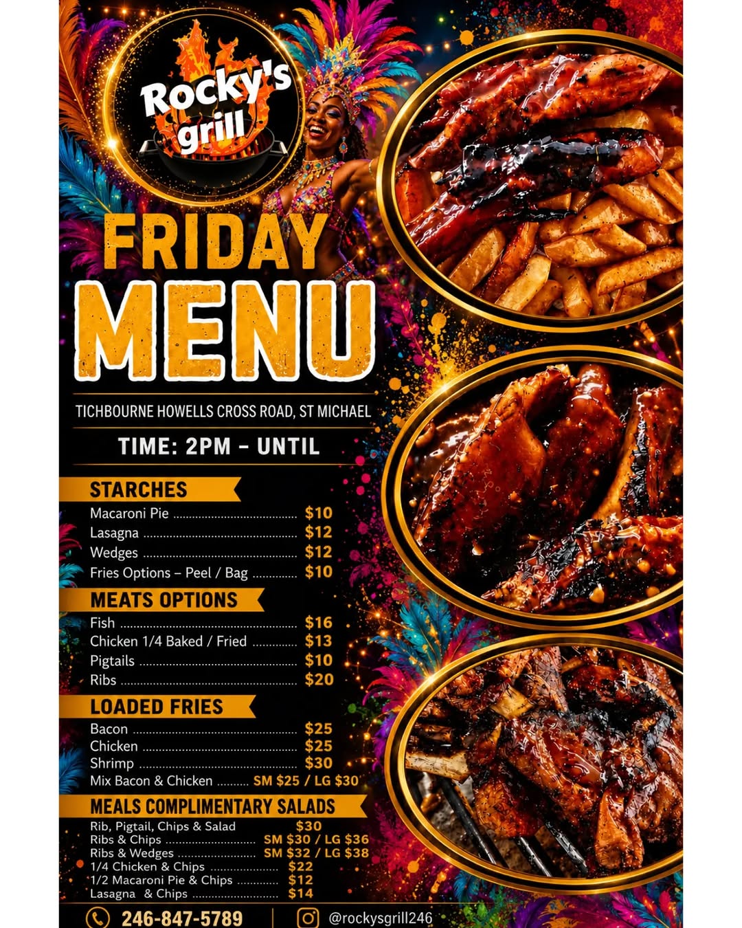 Rocky's Grill Friday Menu – Meals from $10