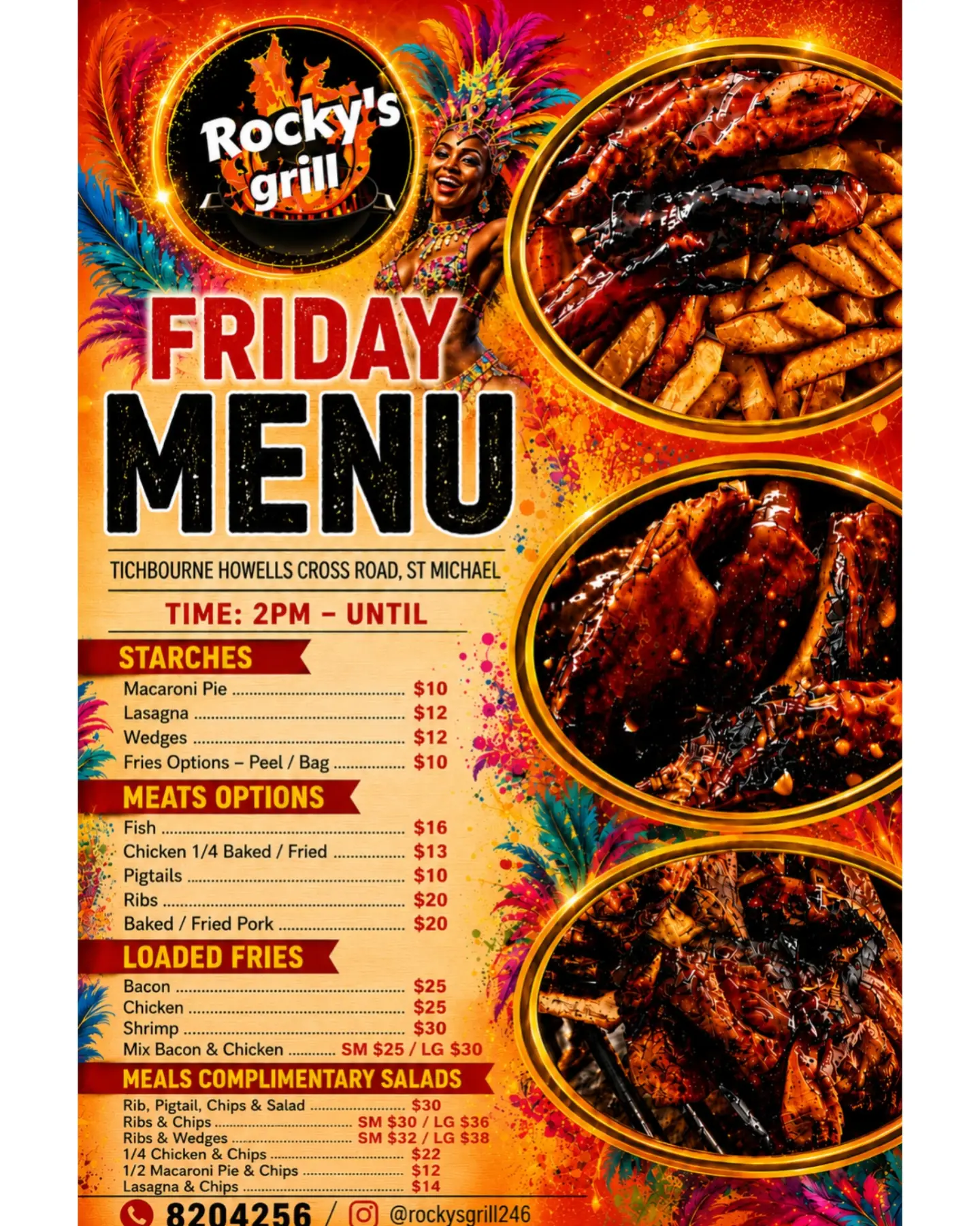 Rocky's Grill Friday Menu – Meals from $10