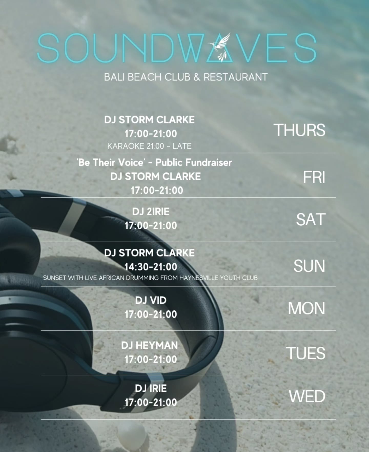 Soundwaves at Bali Beach Club – Weekly DJ Schedule (Sep 24–30)