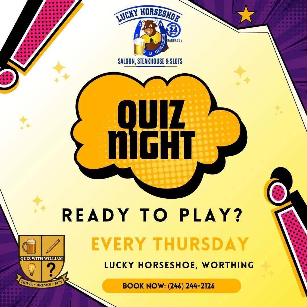 Quiz Night Every Thursday at Lucky Horseshoe, Worthing – $10 per Player