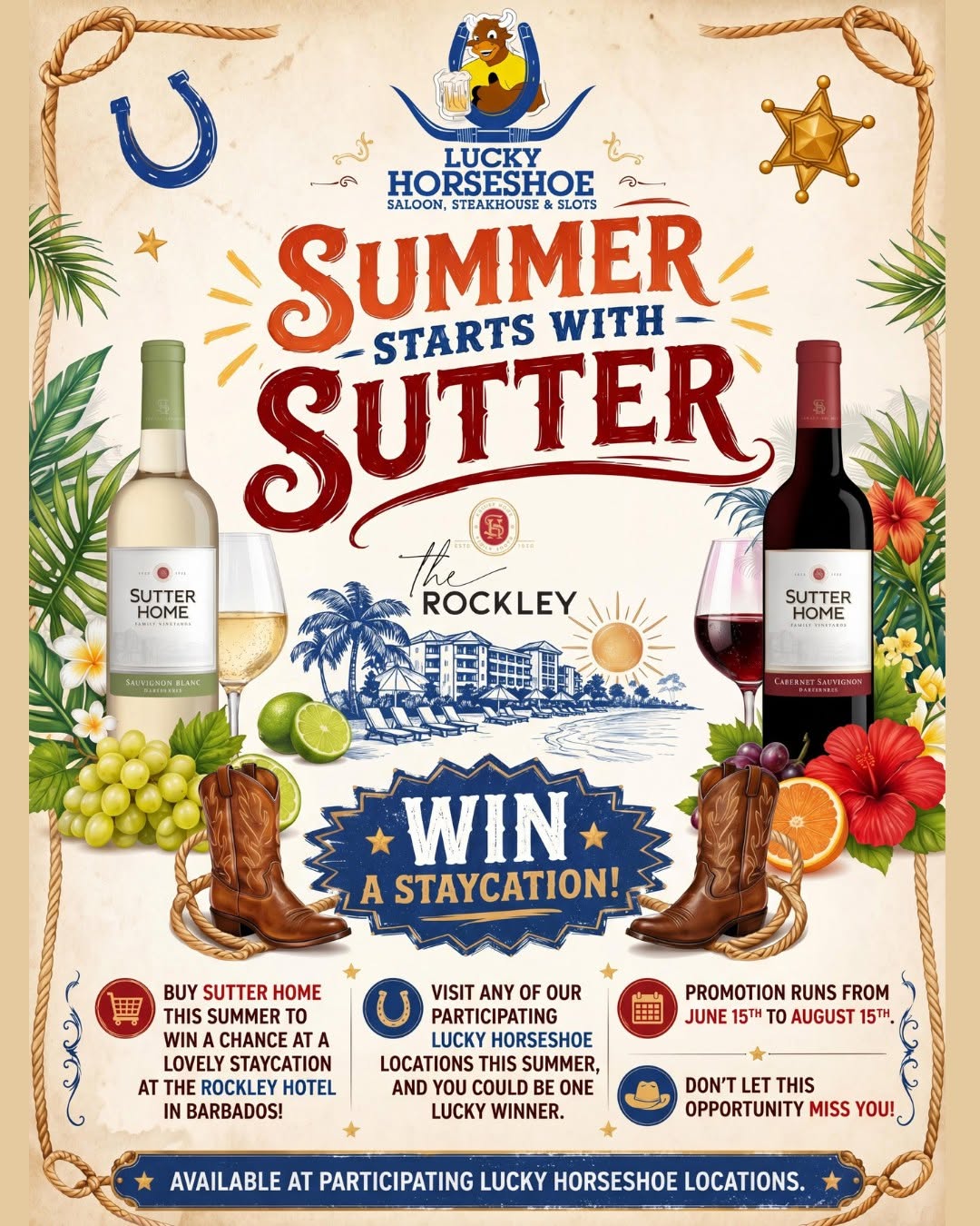 Win a Staycation at The Rockley Hotel – Buy Sutter Home at Lucky Horseshoe