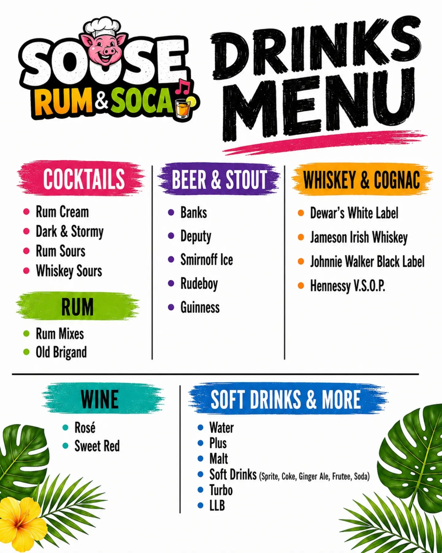 Souse, Rum & Soca – Free Entry Every Saturday at Thiki Bar