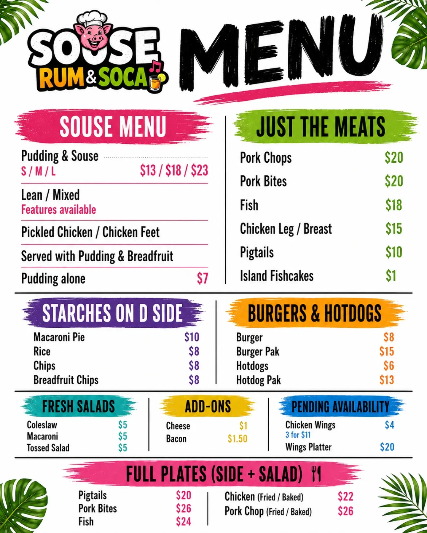 Souse, Rum & Soca – Free Entry Every Saturday at Thiki Bar