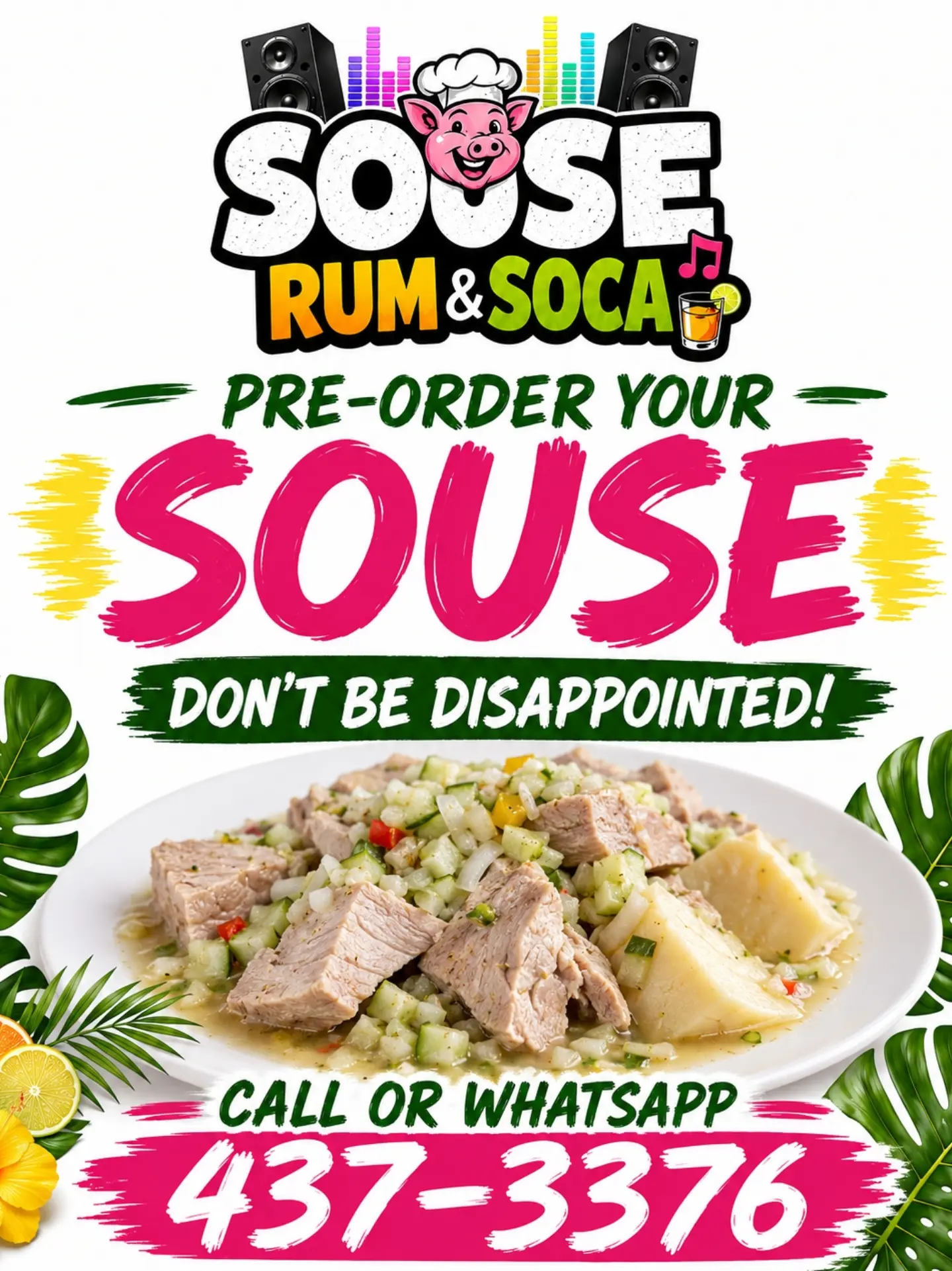 Souse Rum & Soca – Free Entry Every Saturday at The Thiki Bar