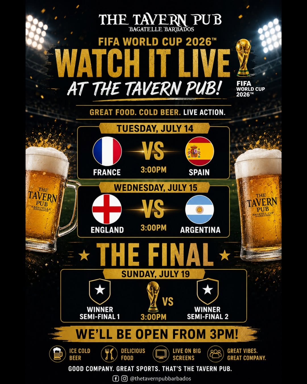 FIFA World Cup 2026 Live Screenings at The Tavern Pub