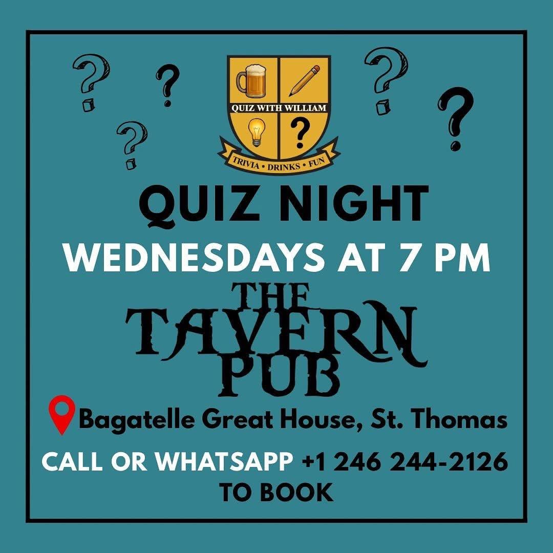 Weekly Quiz Night at The Tavern Pub – Wednesdays at 7 PM