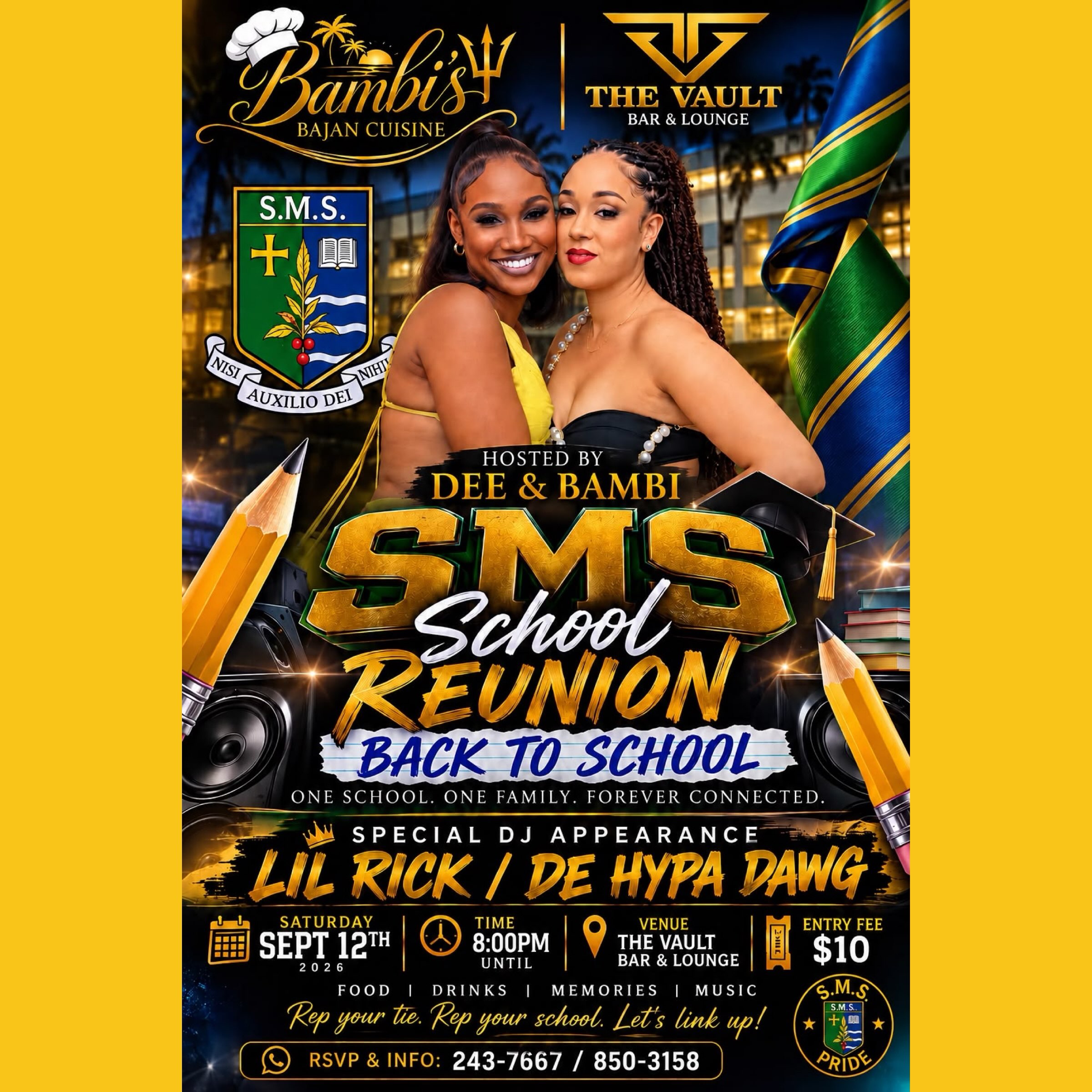 SMS School Reunion – Back to School Party at The Vault Bar & Lounge