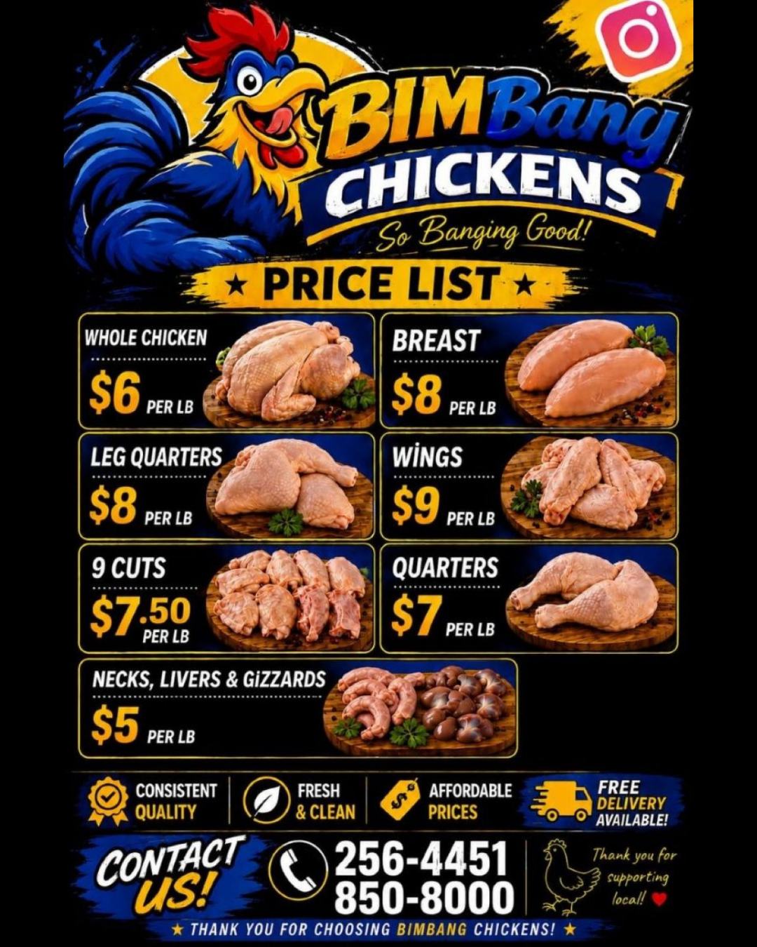 BIM Bang Chickens Updated Price List – Fresh Chicken at Affordable Prices