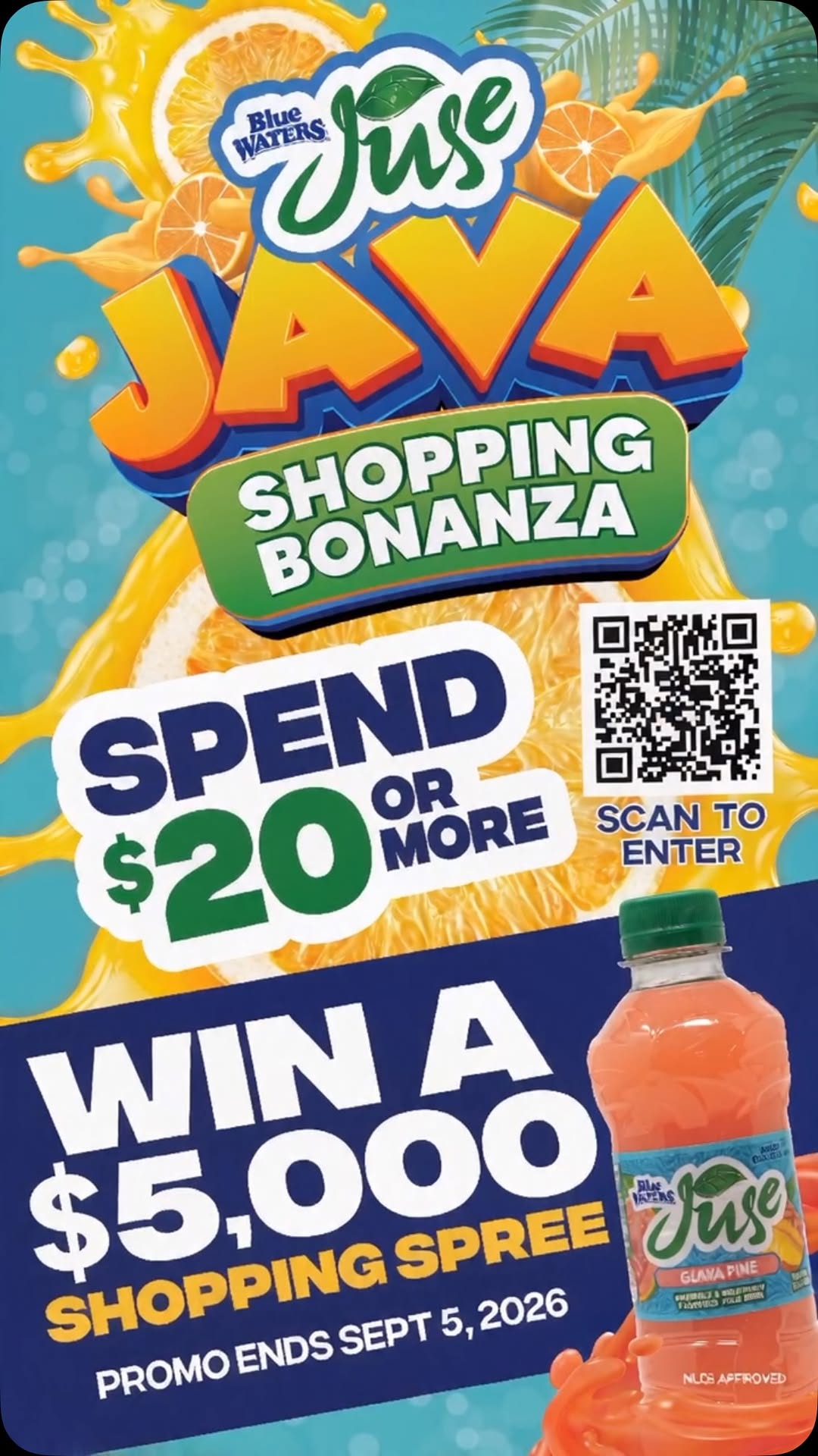 Blue Waters JUSE JAVA Shopping Bonanza – Win a $5,000 Shopping Spree