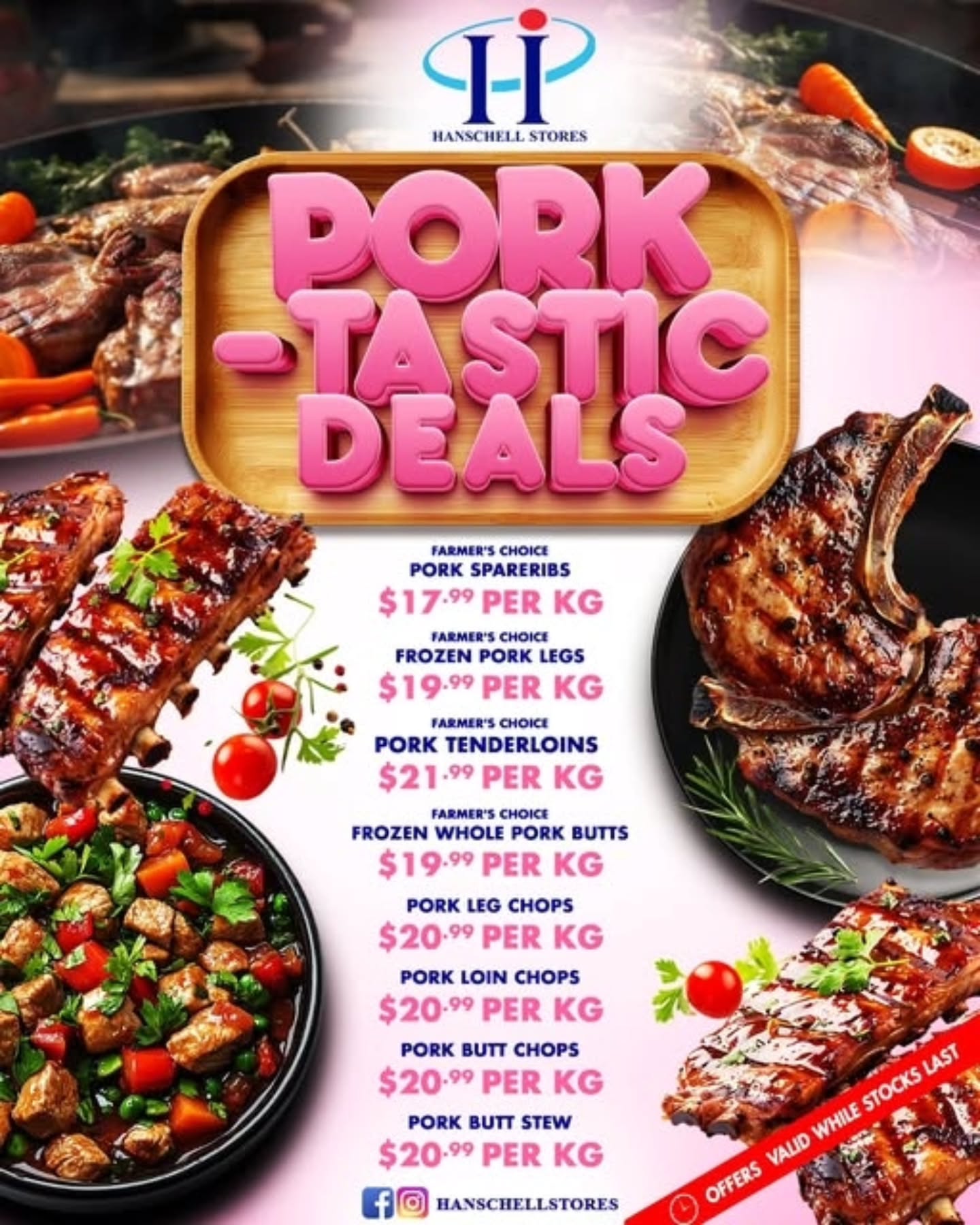 Pork-Tastic Deals at Hanschell Stores – Multiple Cuts from $17.99/kg