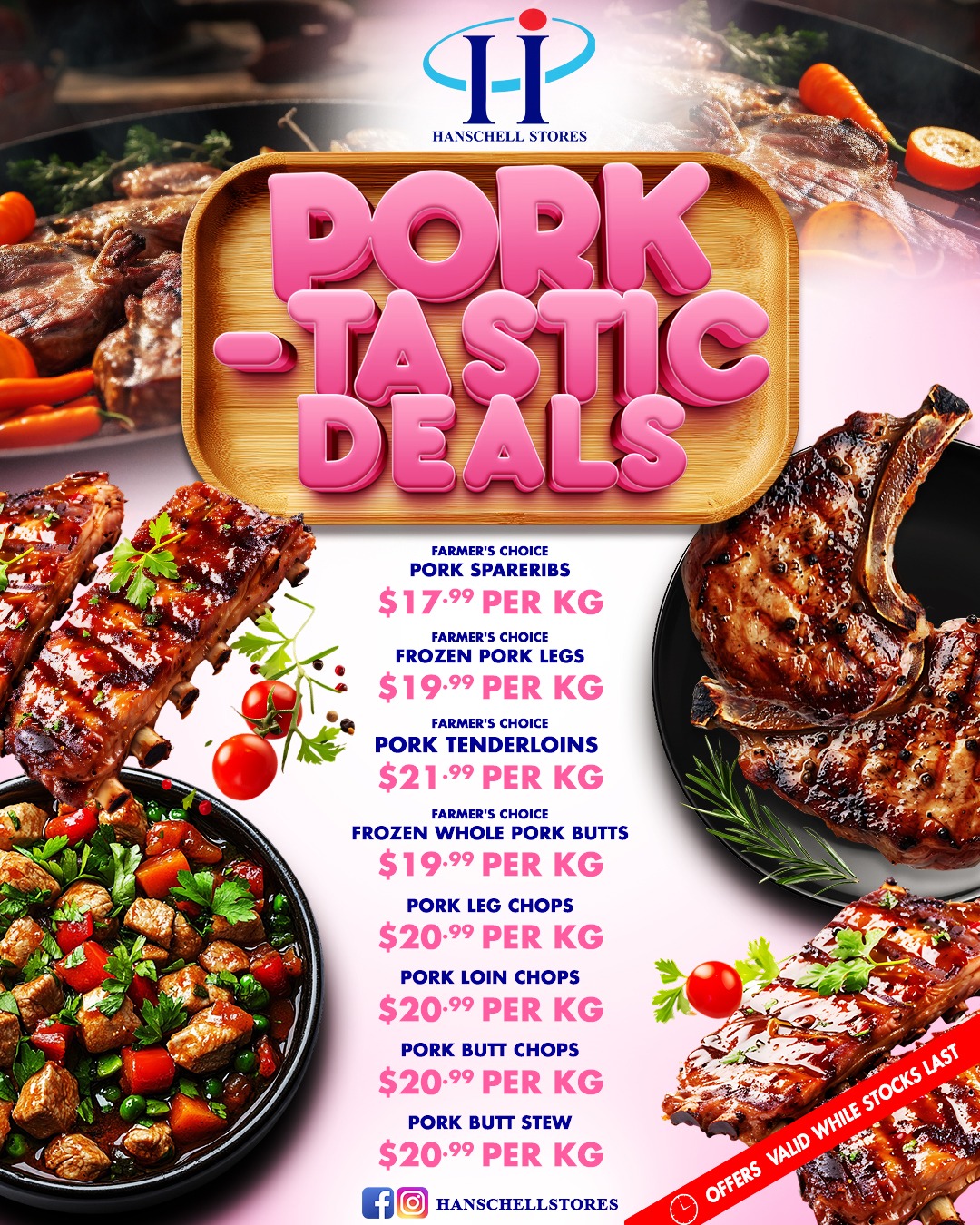 Pork-Tastic Deals at Hanschell Stores – Multiple Cuts from $17.99/kg