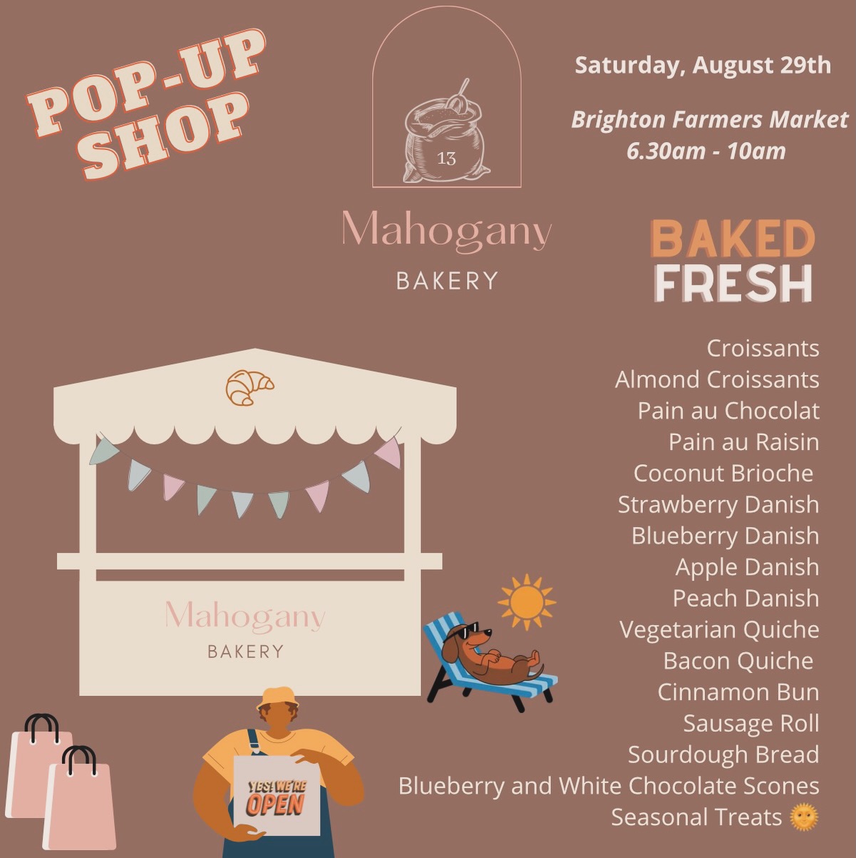 Mahogany Bakery Pop-Up Shop at Brighton Farmers Market