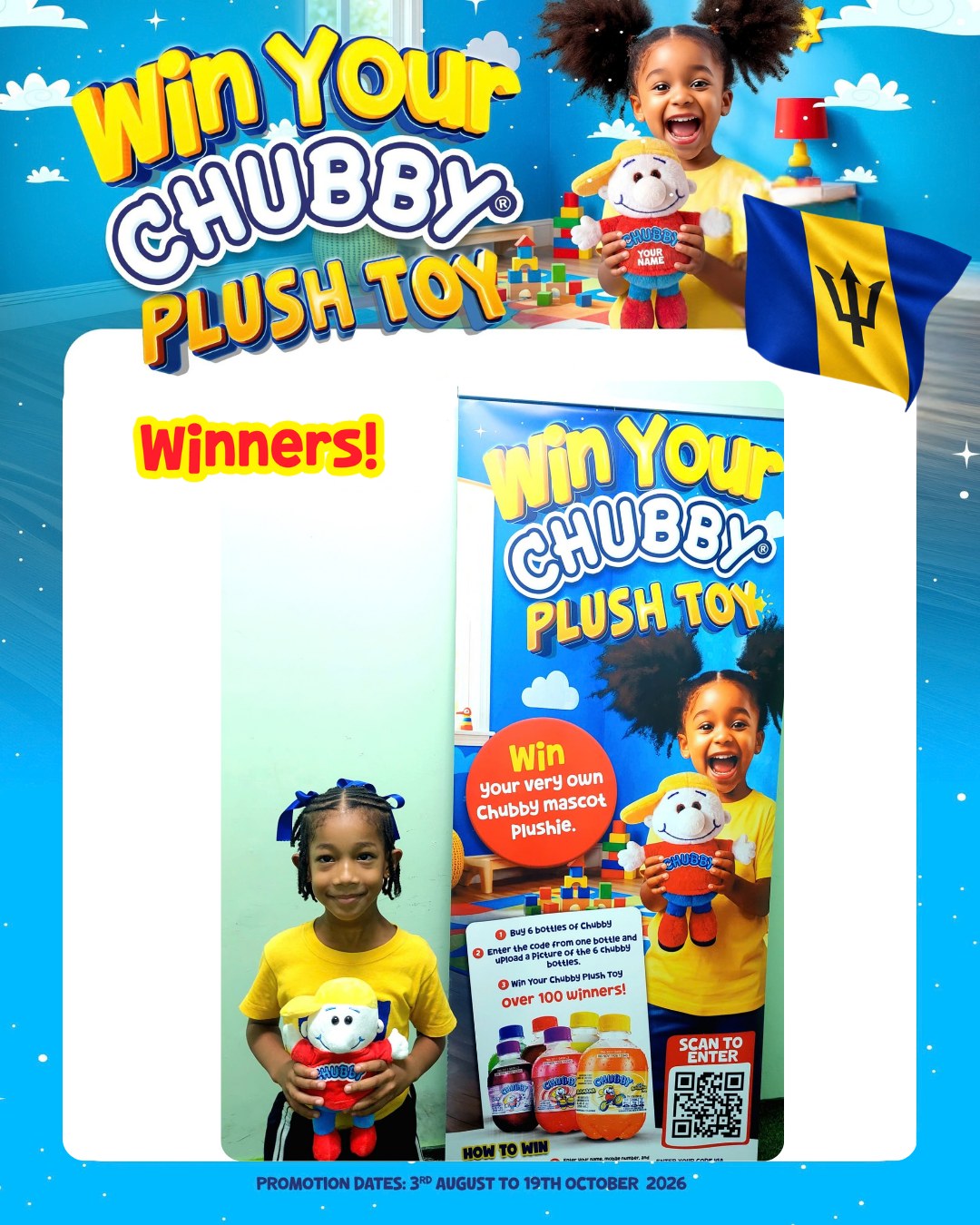 Win Your Chubby Plush Toy – Buy 6 Chubby Bottles, Over 400 Winners