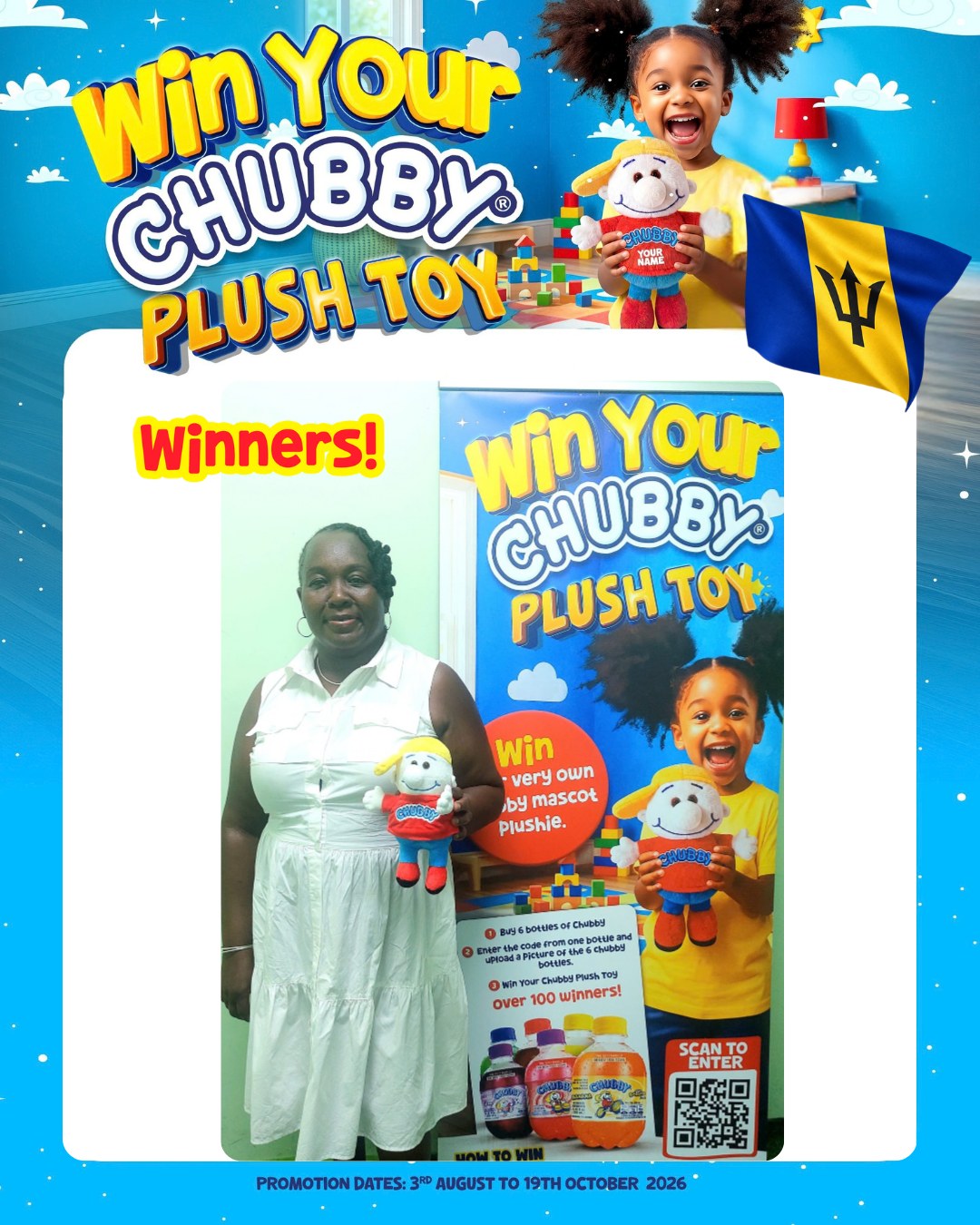 Win Your Chubby Plush Toy – Buy 6 Chubby Bottles, Over 400 Winners
