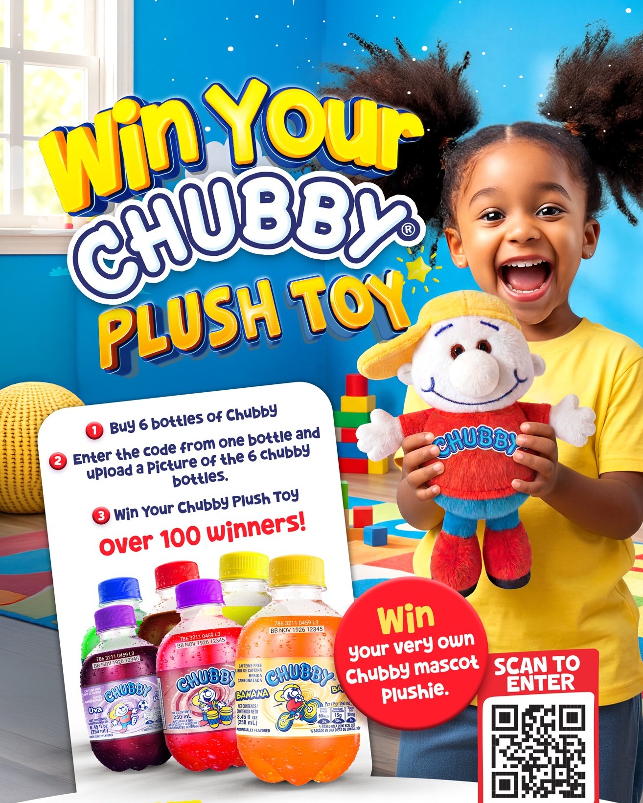 Win a Chubby Plush Toy – Buy 6 Bottles & Enter to Win!