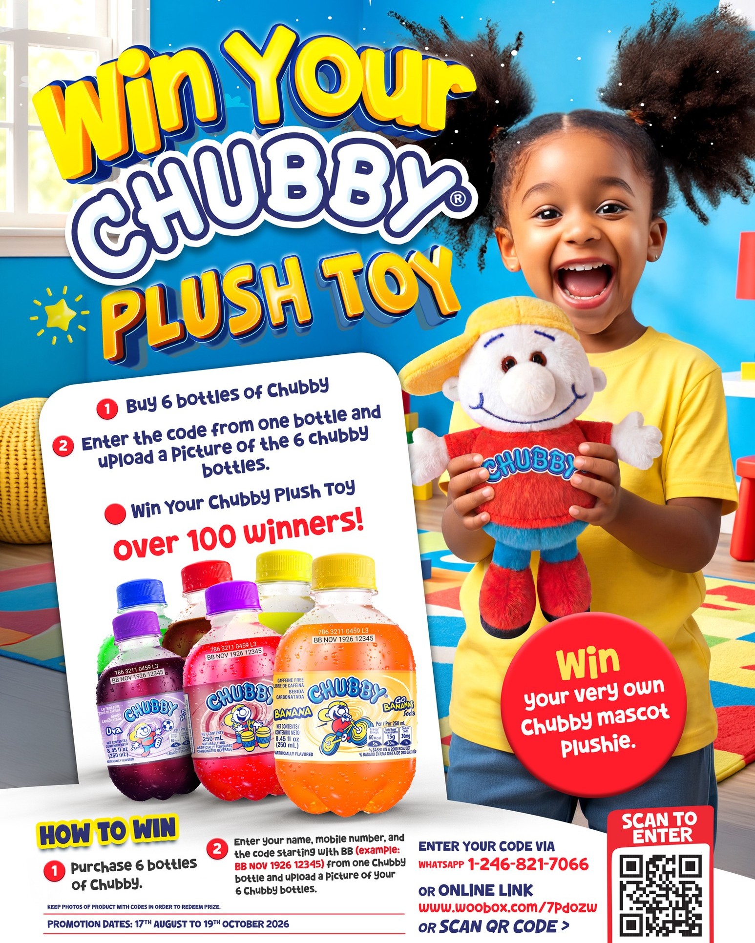 Win a Chubby Plush Toy – Buy 6 Bottles & Enter to Win!