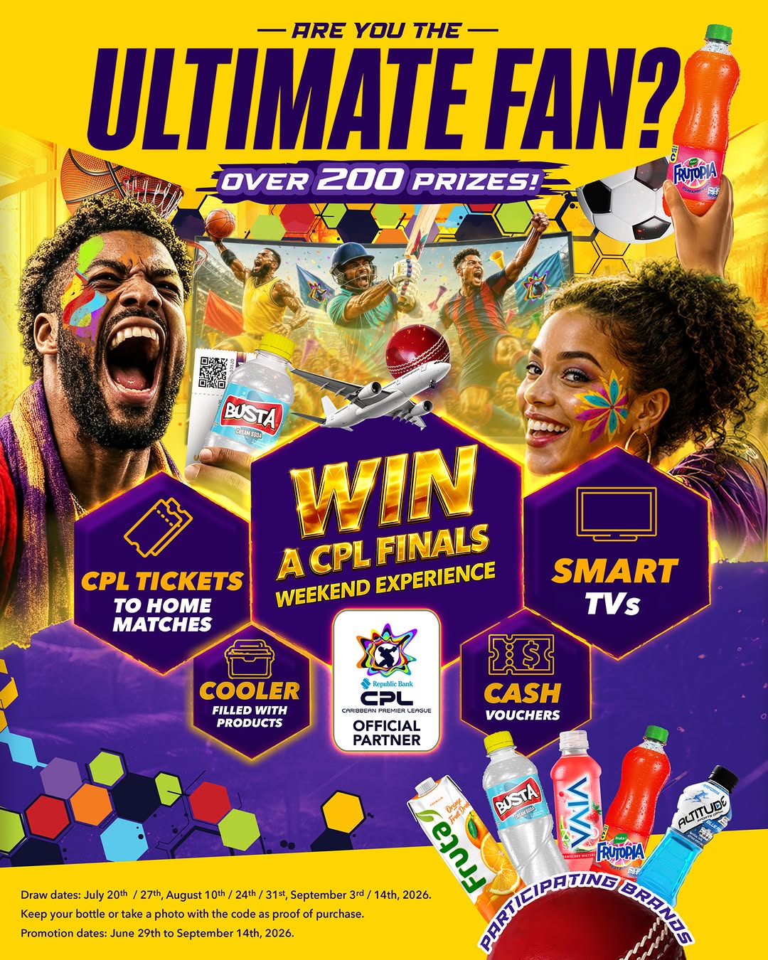 Ultimate Fan Contest – Win CPL Finals Weekend Experience & 200+ Prizes