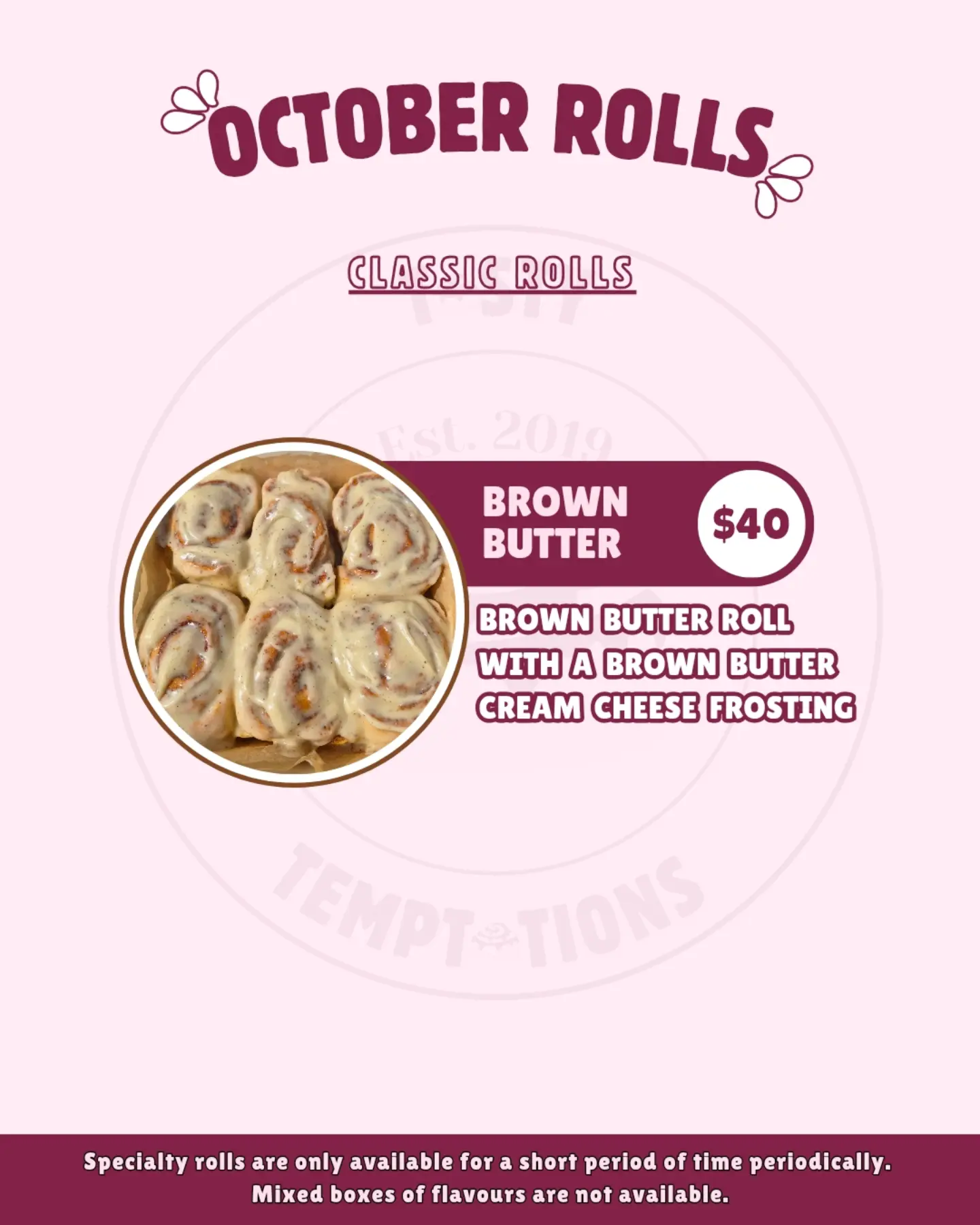 October Rolls – Limited-Time Menu by Tasty Temptations