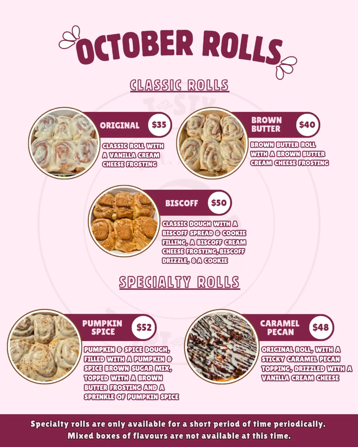 October Rolls – Limited-Time Menu by Tasty Temptations