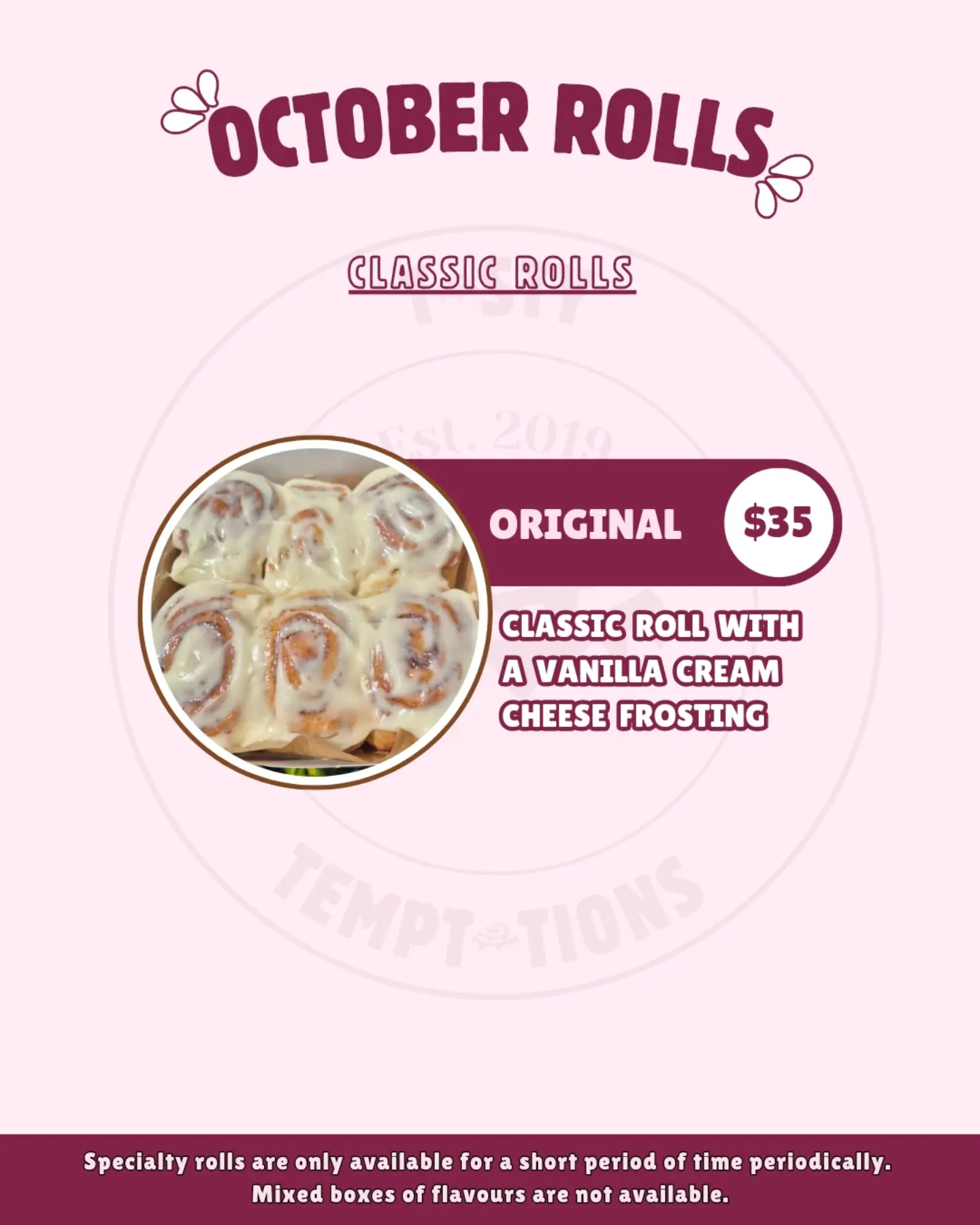 October Rolls – Limited-Time Menu by Tasty Temptations