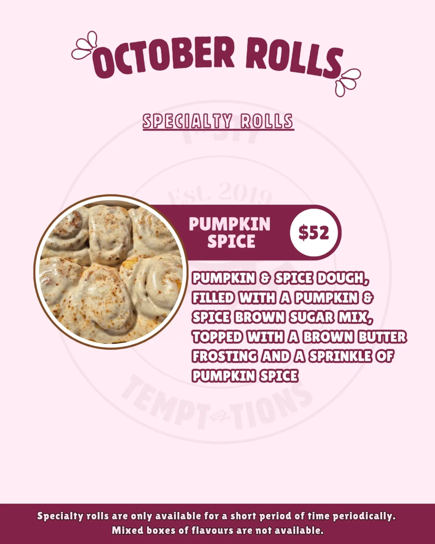 October Rolls – Limited-Time Menu by Tasty Temptations