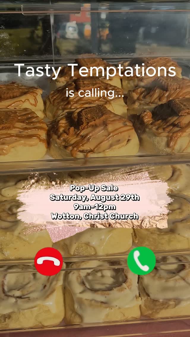 Tasty Temptations Pop-Up Sale – Individual Rolls Available Saturday Aug 29