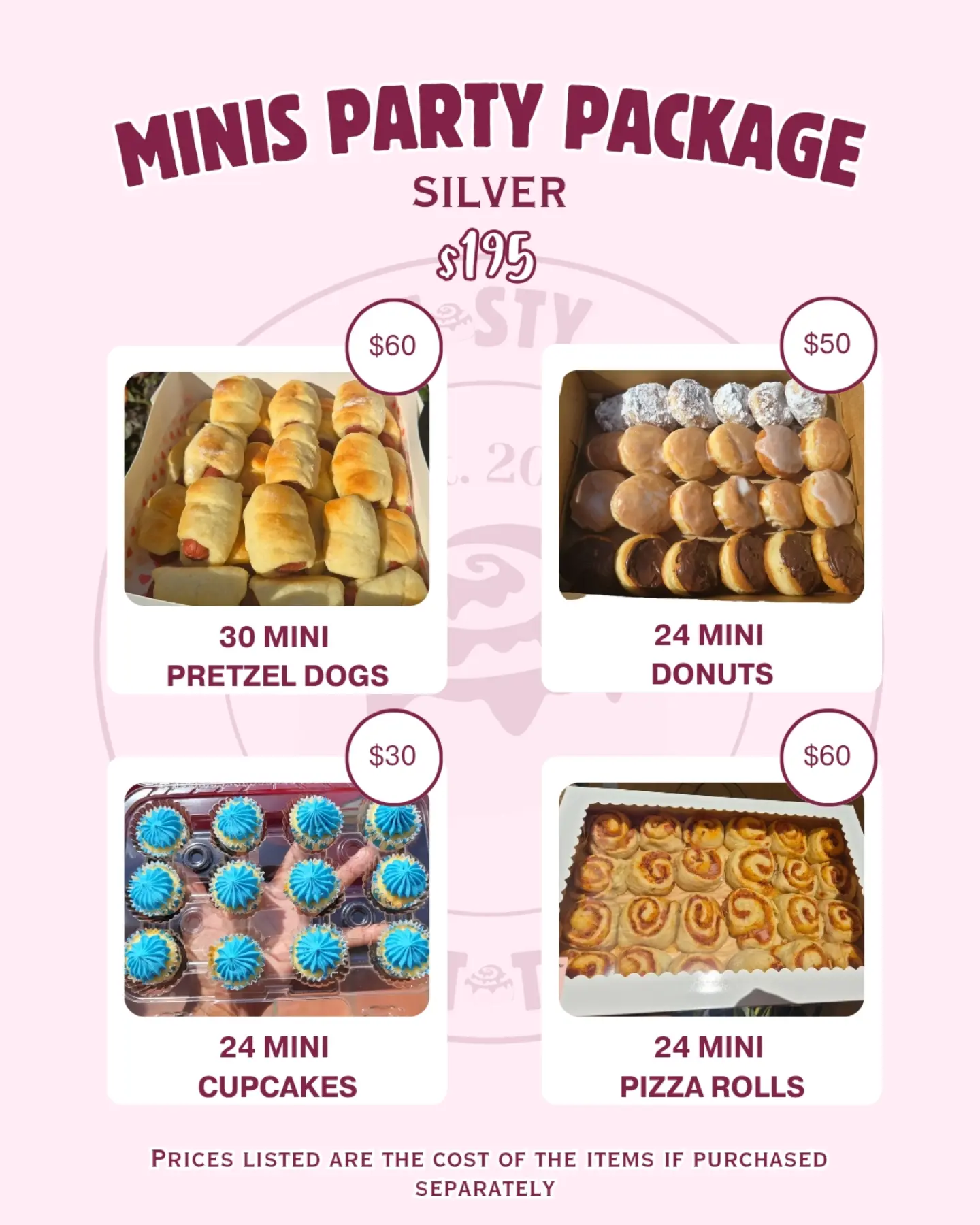 Minis Party Packages – Original, Omega & Bronze Bundle Deals