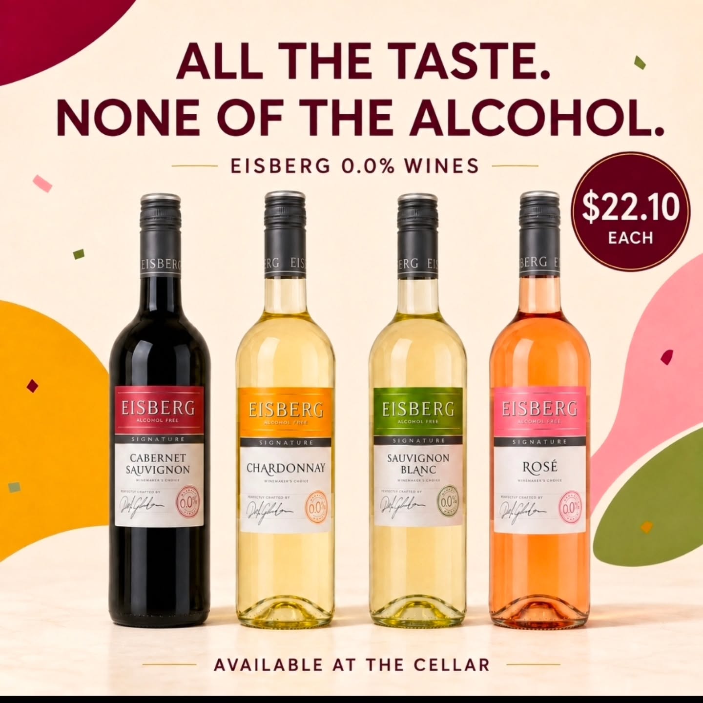 Eisberg 0.0% Wines – $22.10 Each at The Cellar
