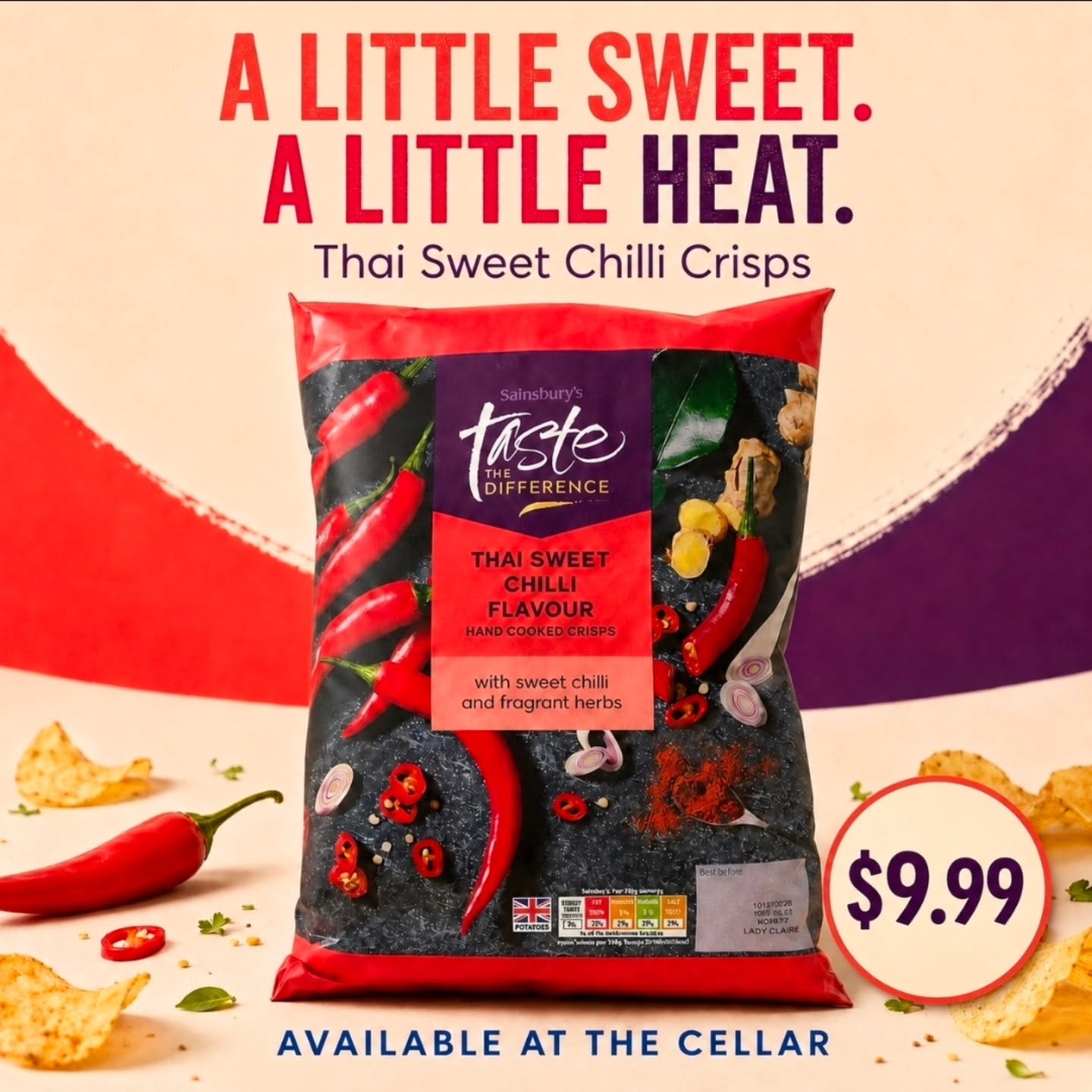 Sainsbury's Taste the Difference Crisps – $9.99 at The Cellar