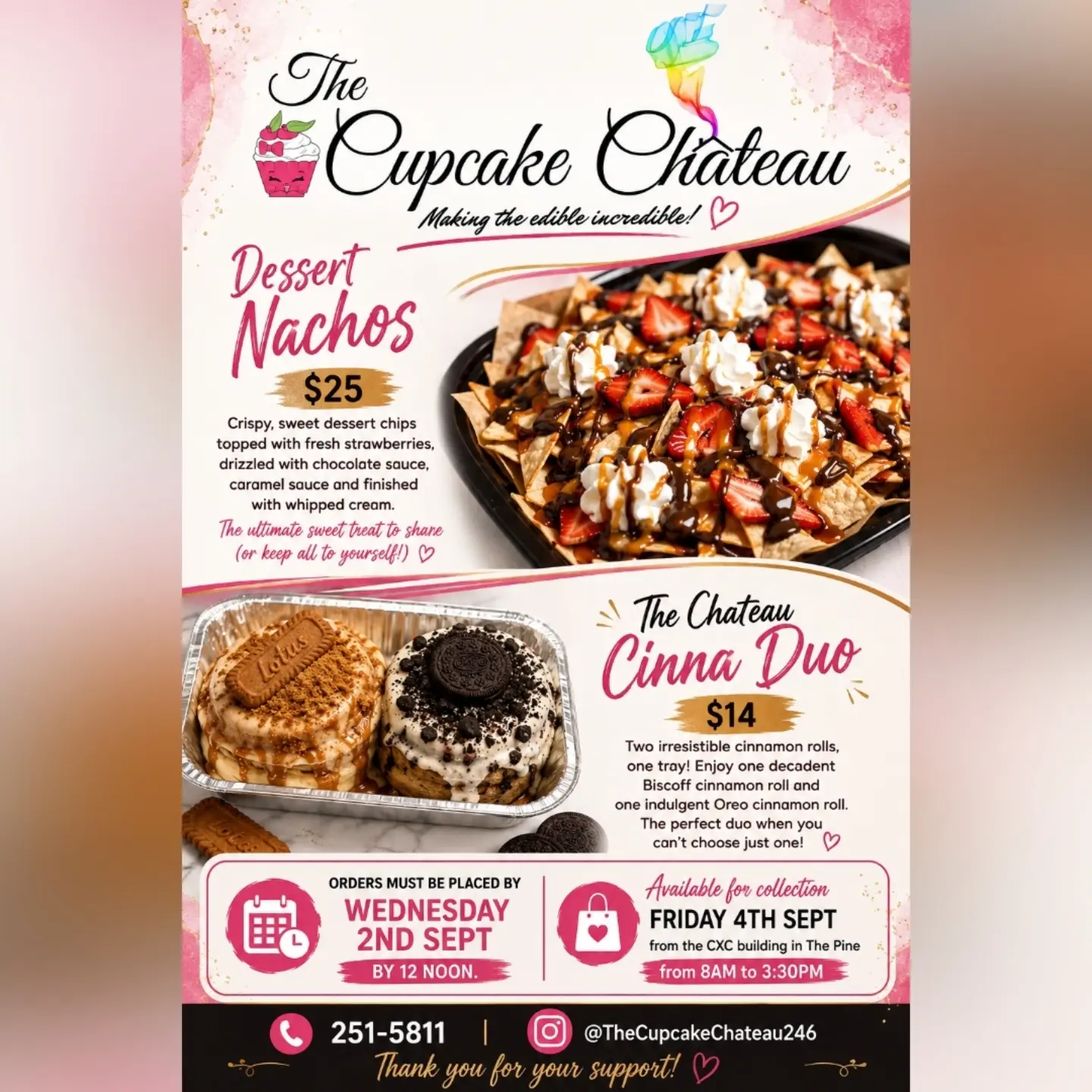The Cupcake Chateau Weekend Fix: Dessert Nachos $25 & Chateau Cinna Duo $14
