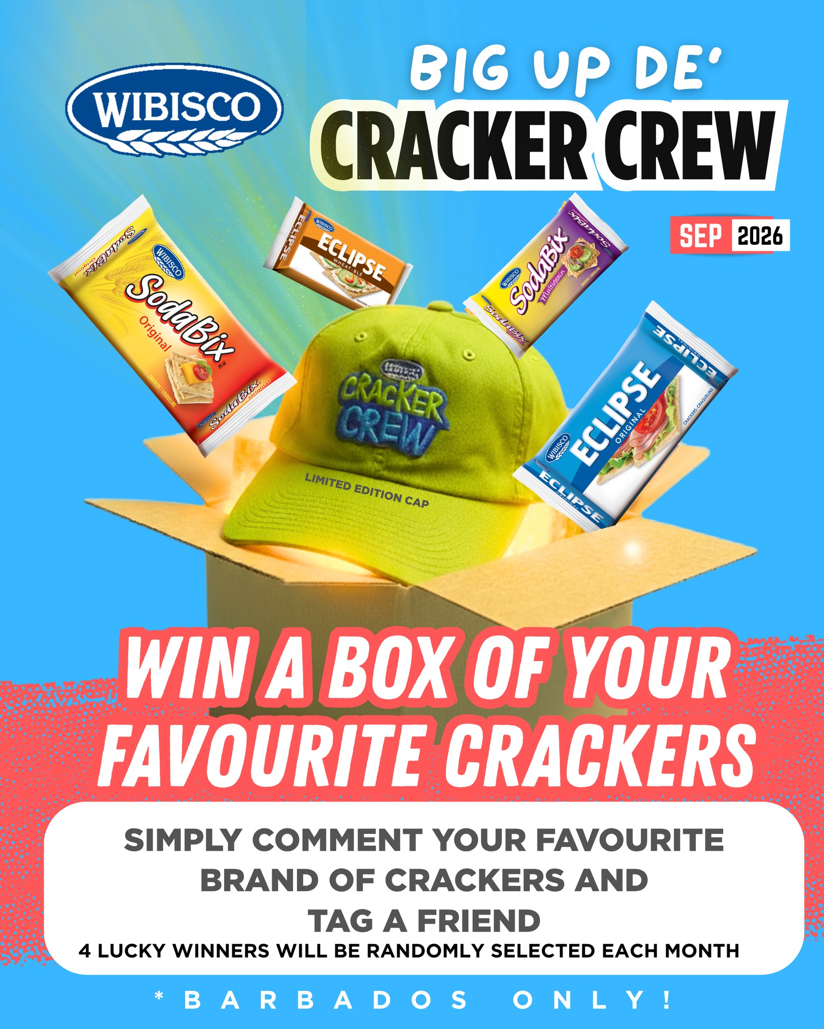 WIBISCO Cracker Crew Giveaway – Win a Box of Crackers & Limited Edition Cap