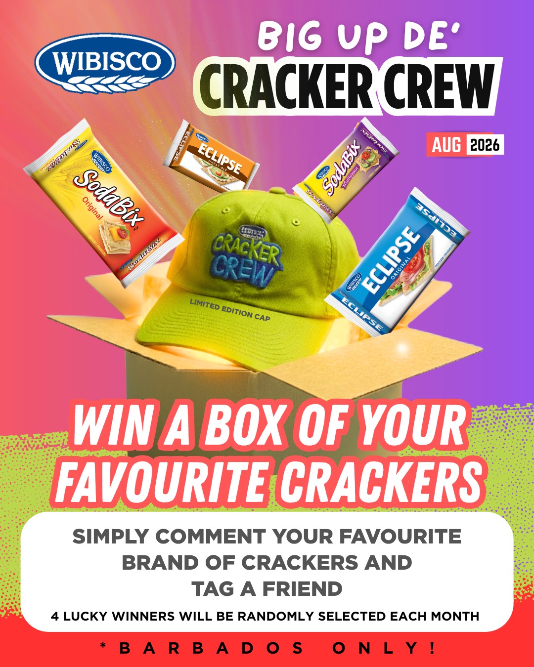 WIBISCO Cracker Crew Giveaway – Win a Box of Crackers & Limited Edition Cap