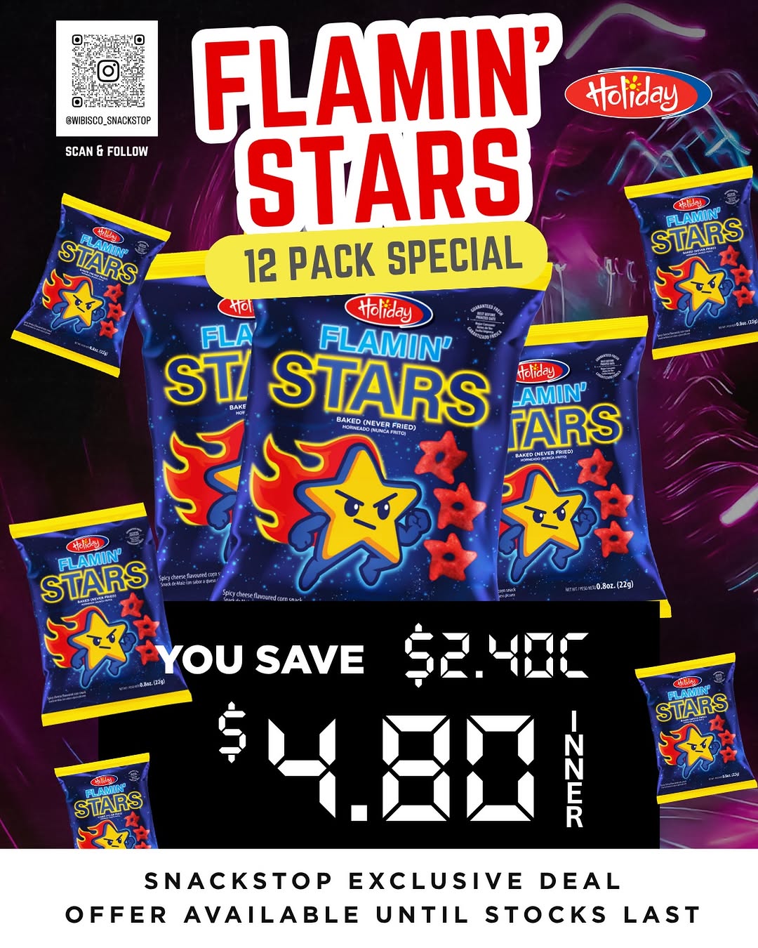 Holiday Flamin' Stars 12 Pack Special – Save $2.40