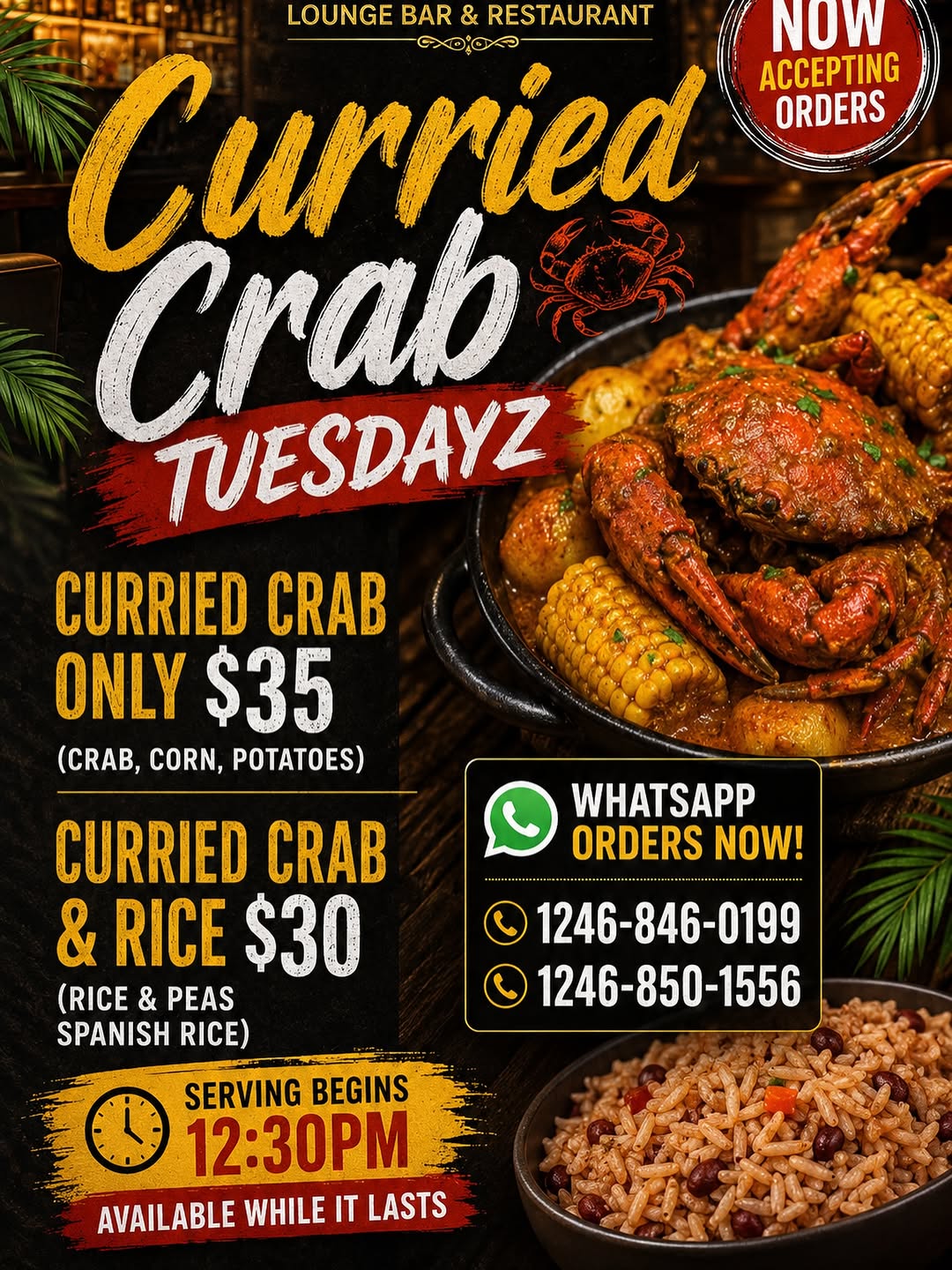 Curried Crab Tuesdayz – Weekly Special from $30