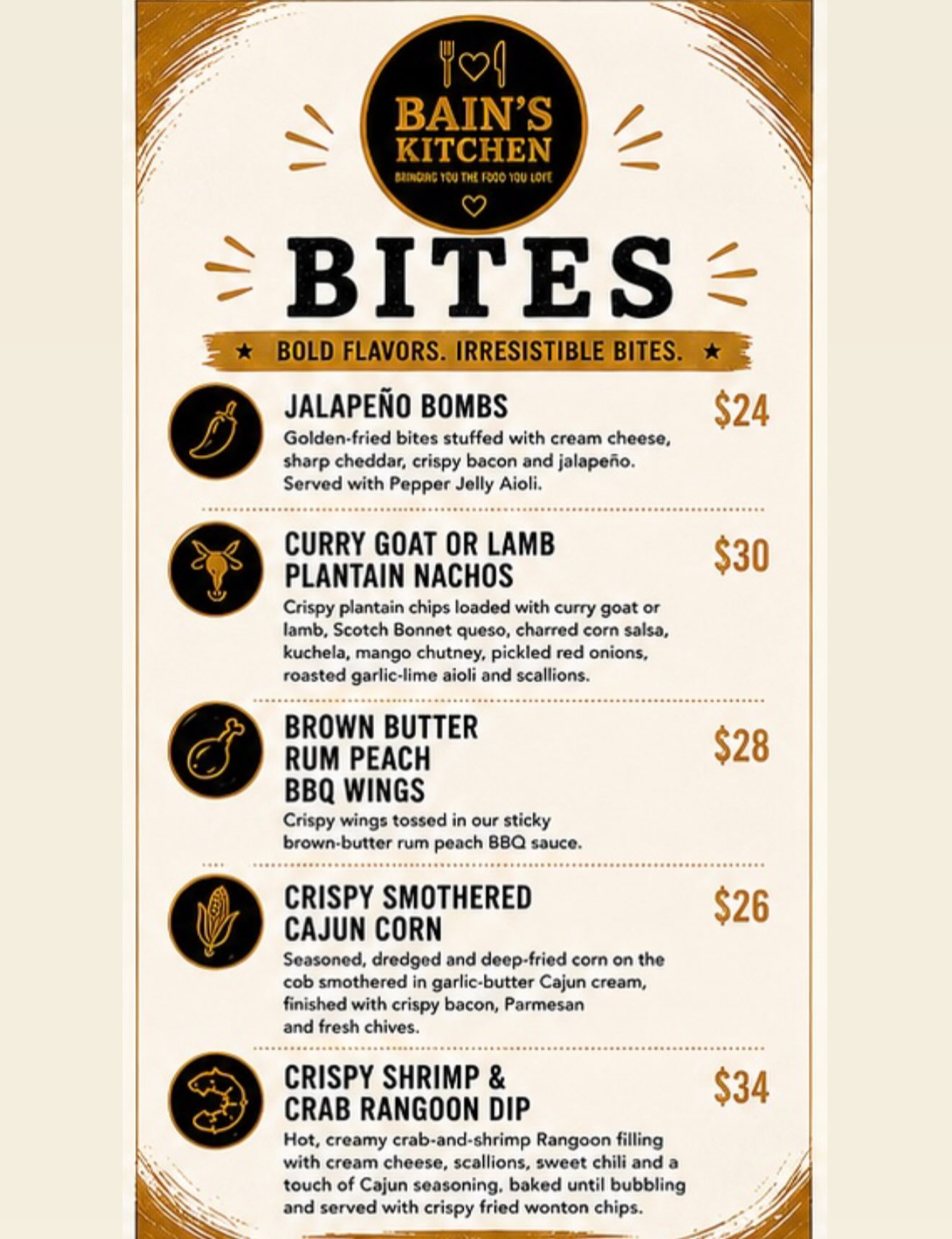 Bain's Kitchen This Week's Specials – Limited-Time Menu