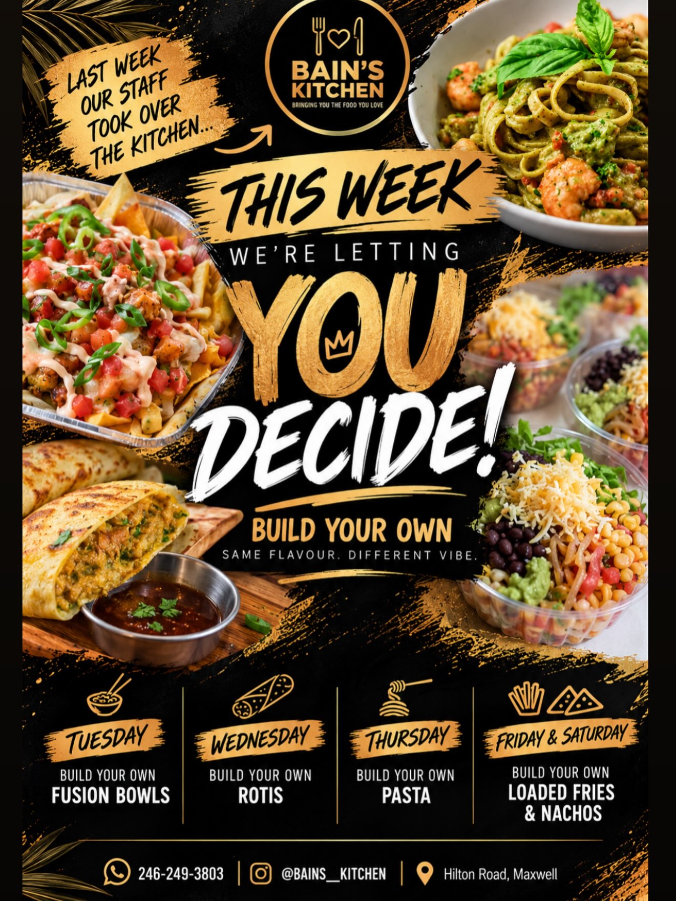 Build Your Own Week at Bain's Kitchen – Daily Specials from $20