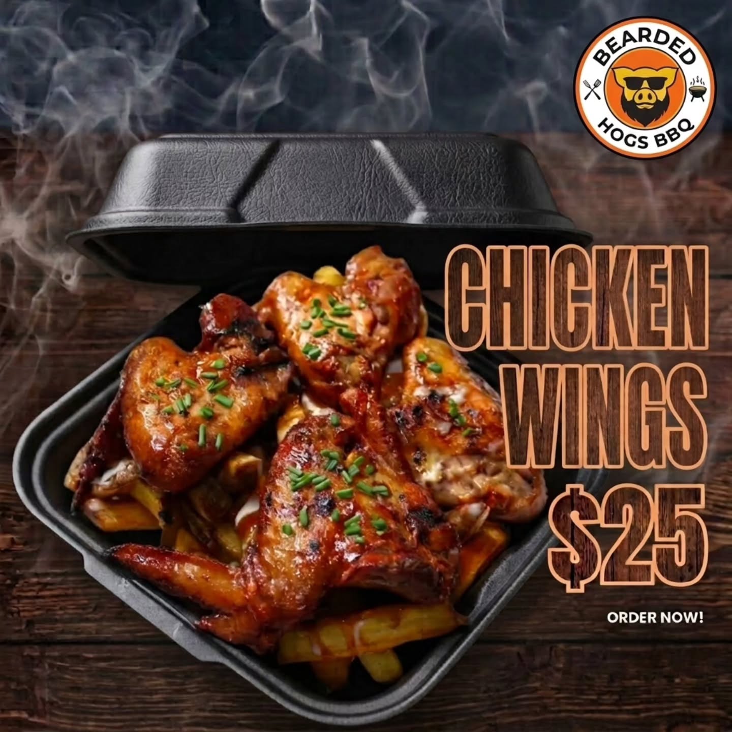 Chicken Wing Thursday – $25 at Bearded Hogs BBQ